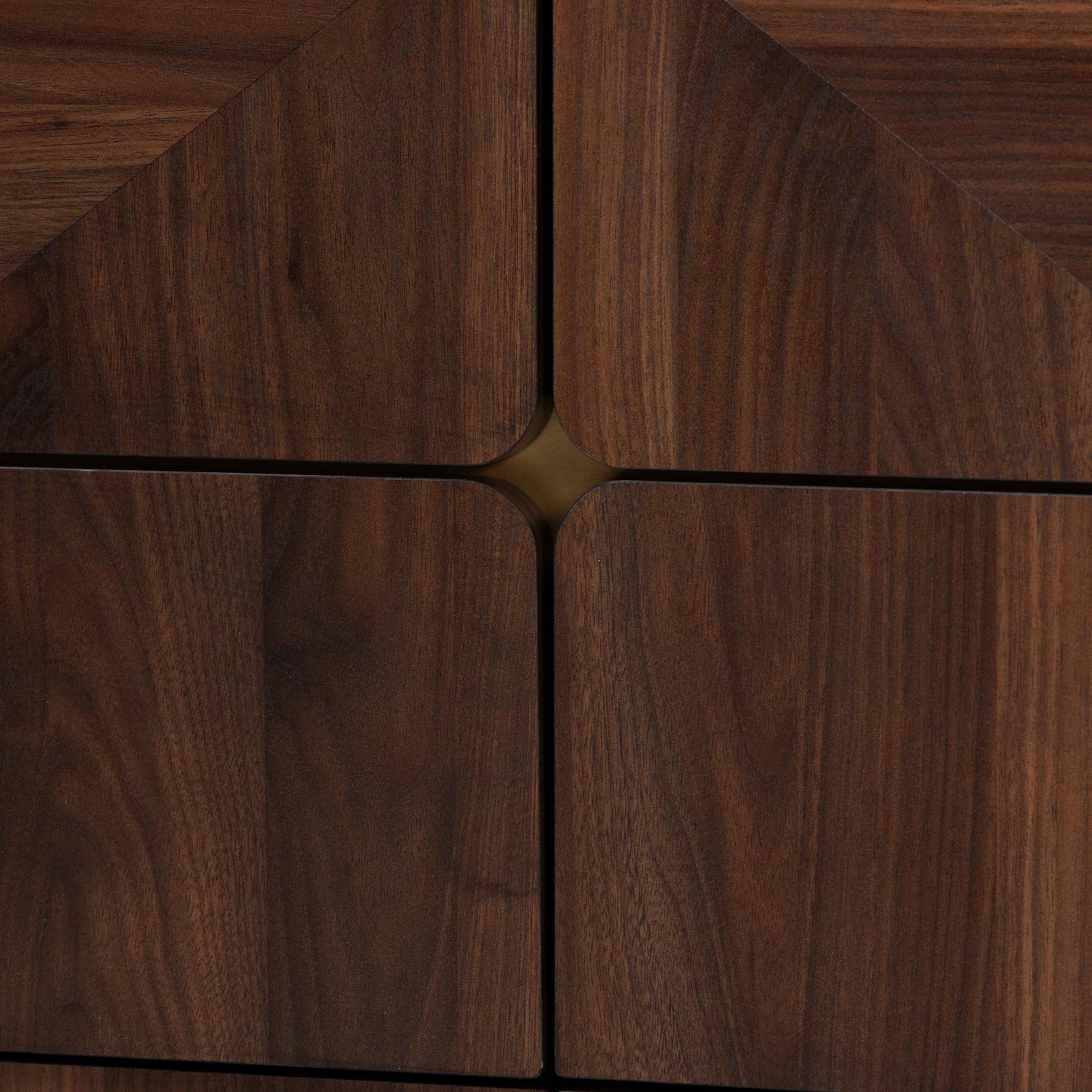 Graceland Mid-Century Modern Transitional Finished Wood 6-Drawer Dresser