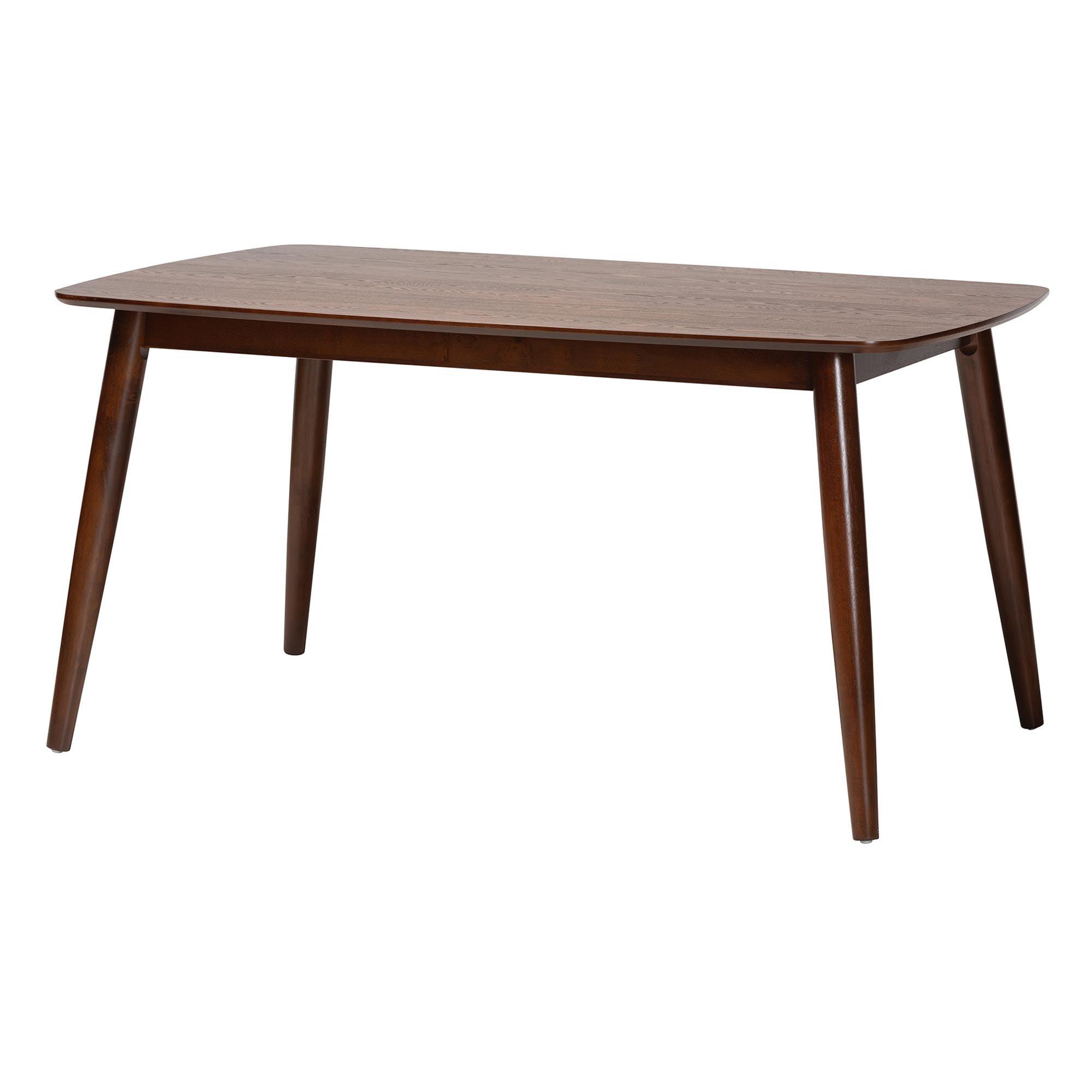 Dannon Mid-Century Modern Fabric and Finished Wood 7-Piece Dining Set