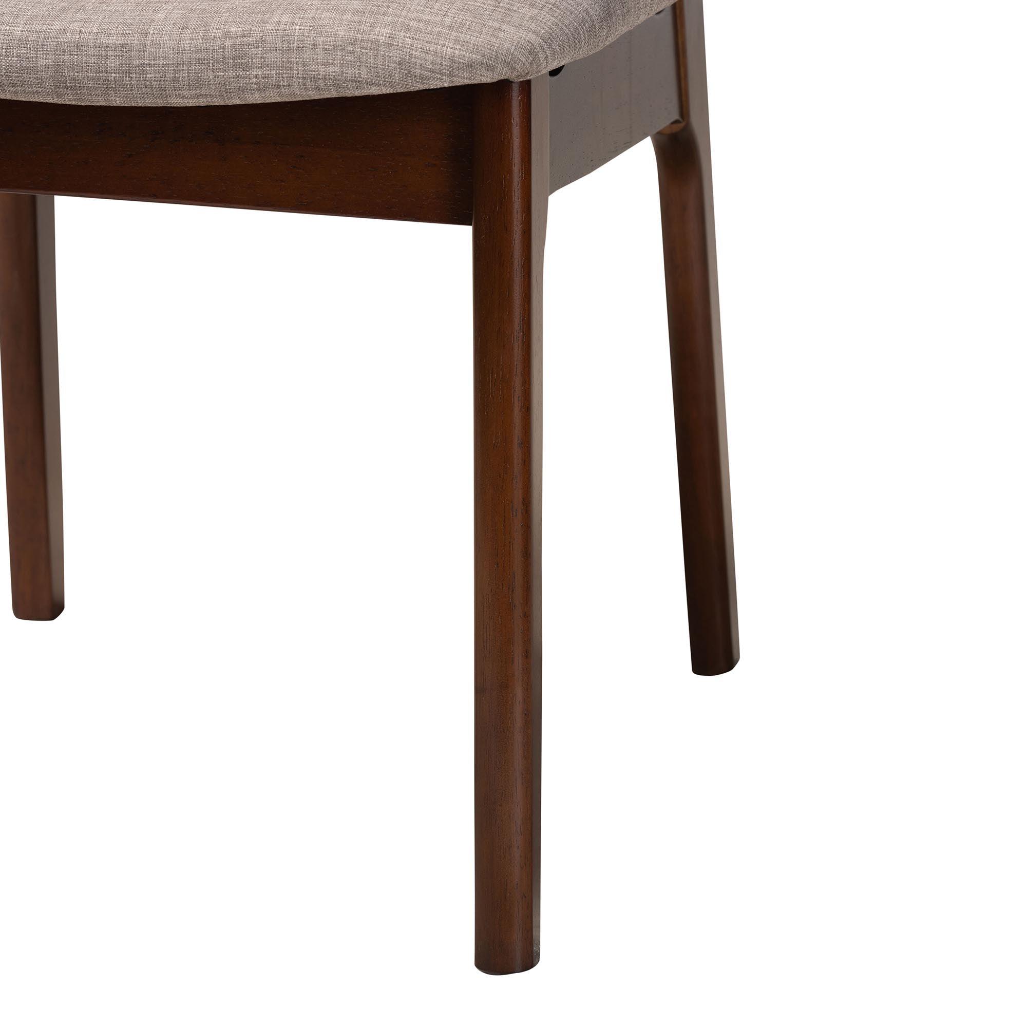 Dannon Mid-Century Modern Fabric and Finished Wood 7-Piece Dining Set