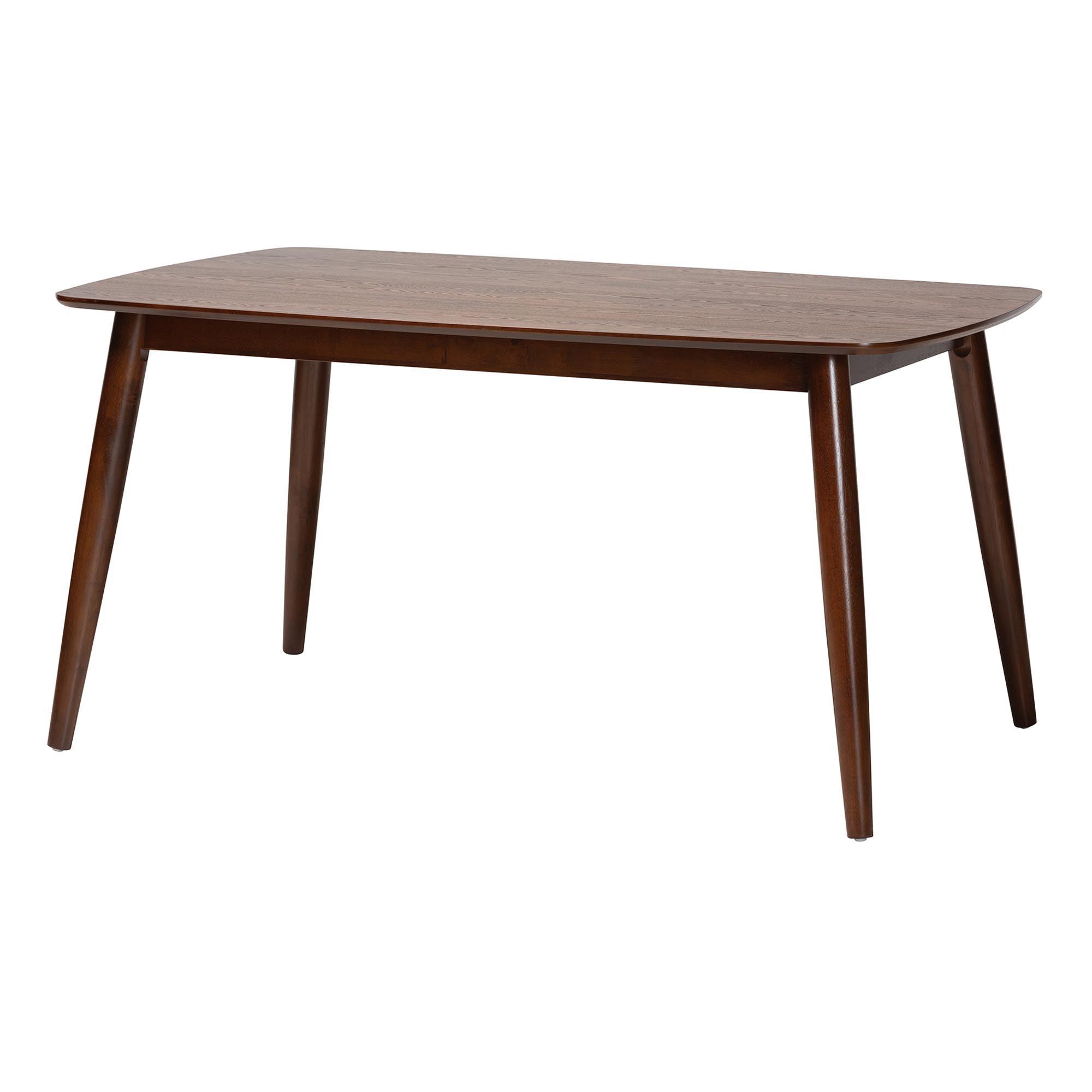 Dannell Mid-Century Modern Fabric and Finished Wood 7-Piece Dining Set
