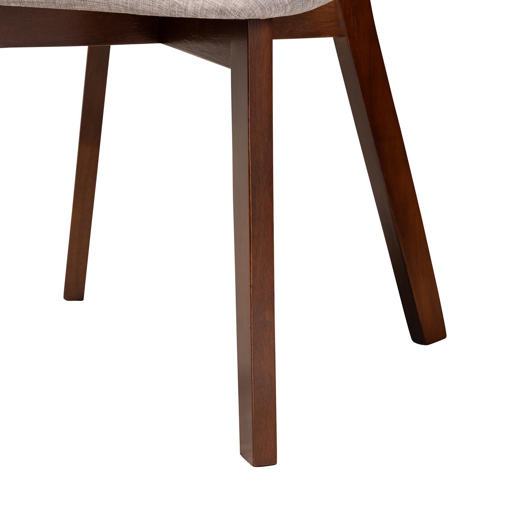 Dannell Mid-Century Modern Fabric and Finished Wood 7-Piece Dining Set