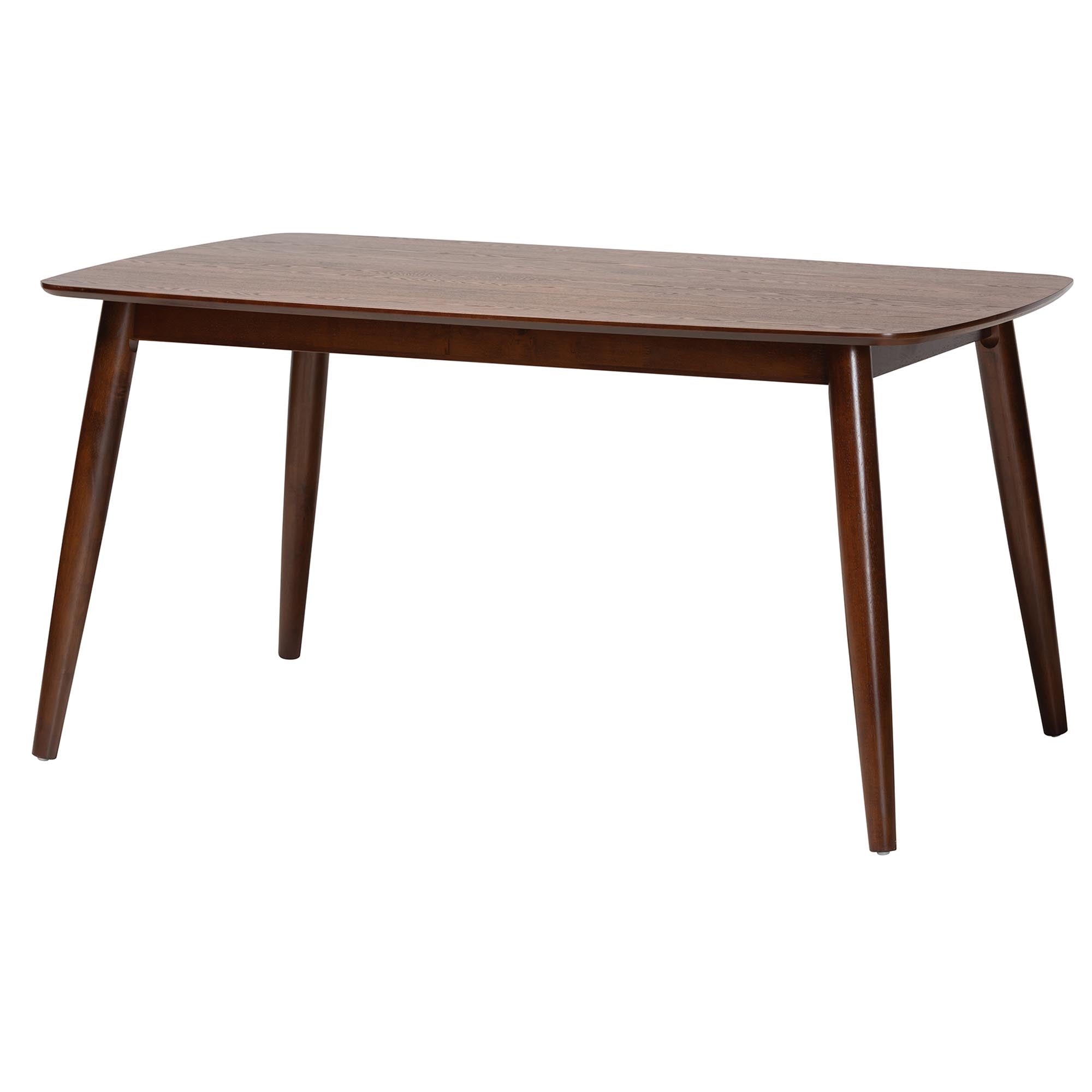 Darrion Mid-Century Modern Fabric and Finished Wood 7-Piece Dining Set