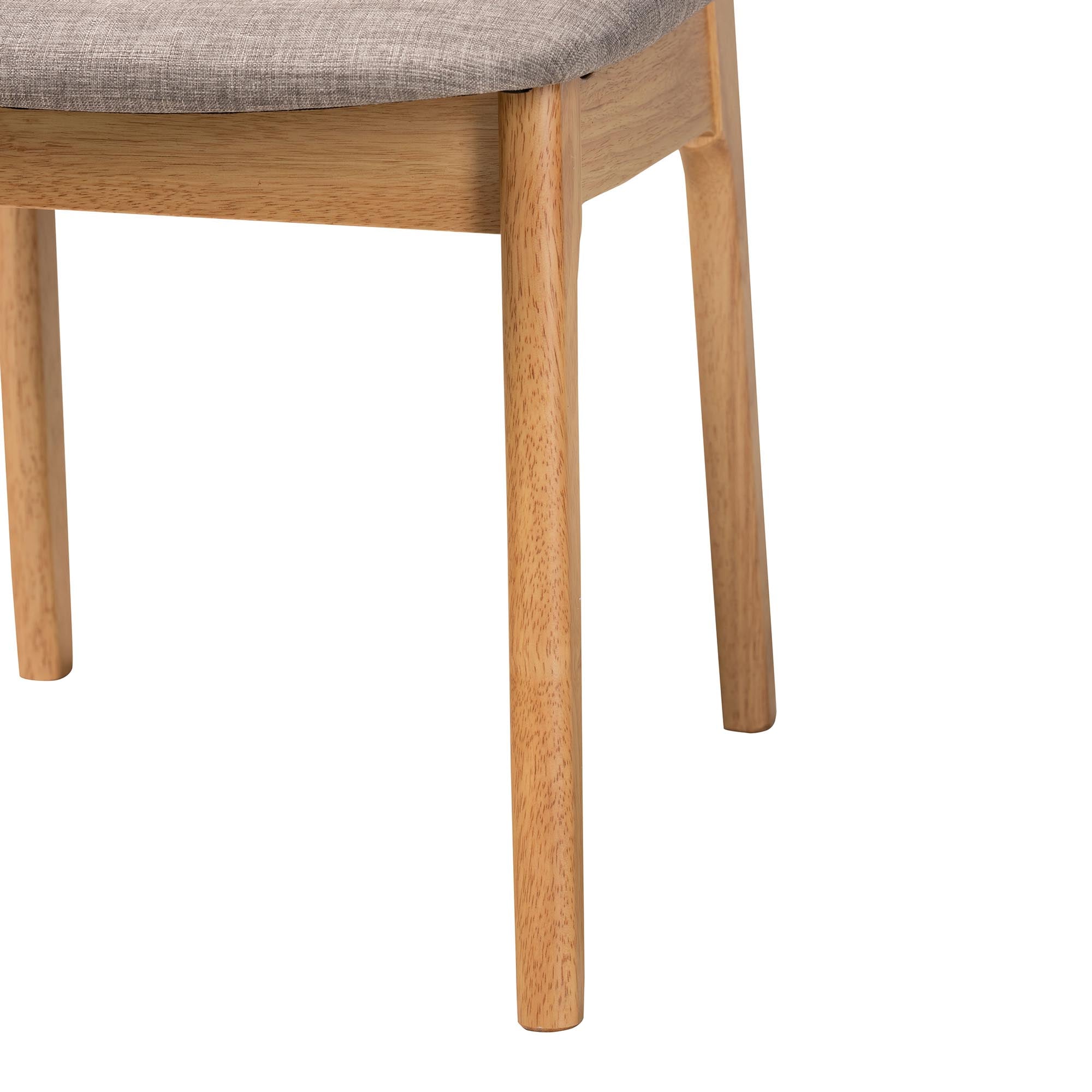Dannon Mid-Century Modern Fabric and Finished Wood 5-Piece Dining Set