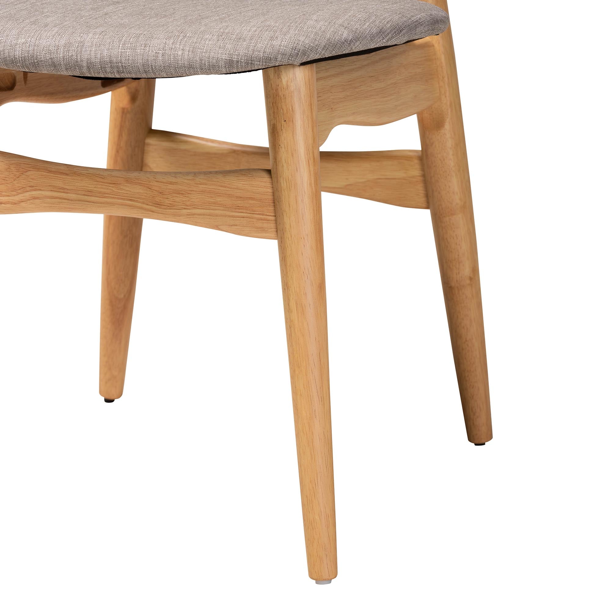 Tarana Mid-Century Modern Fabric and Finished Wood 7-Piece Dining Set
