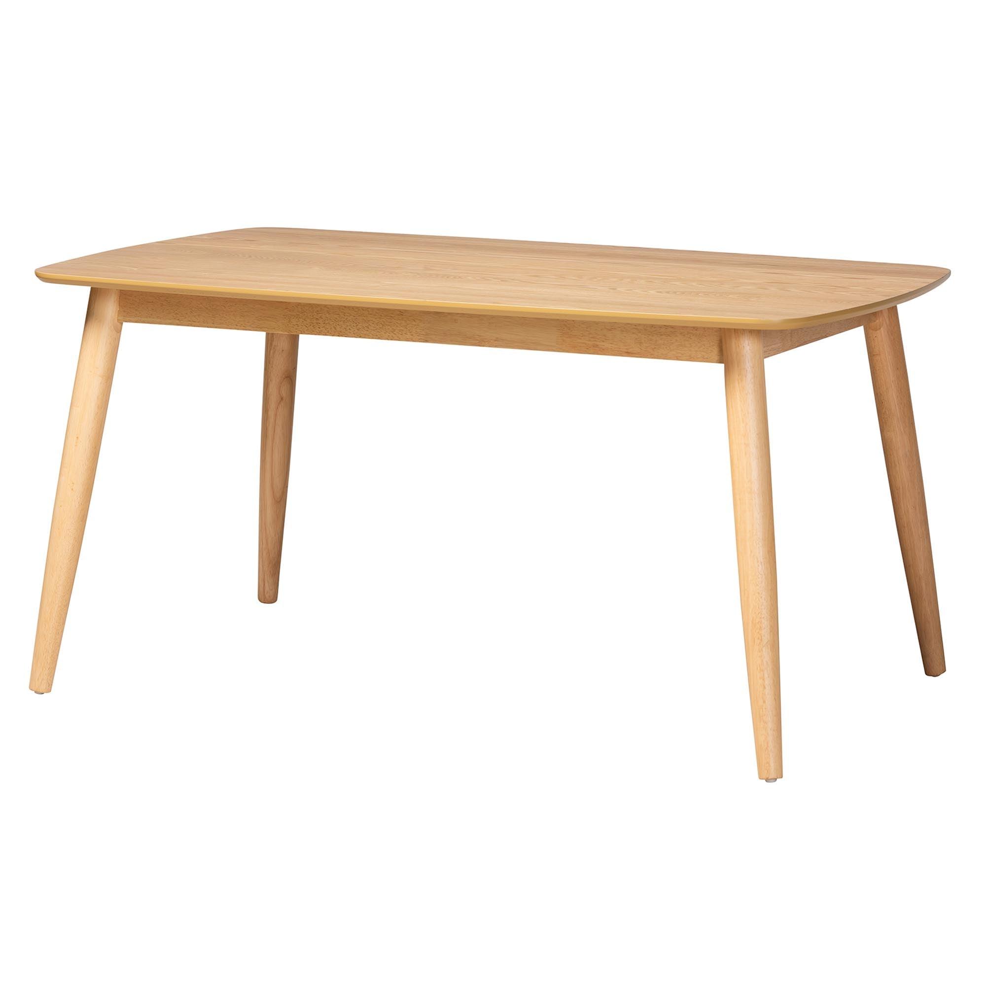 Dannell Mid-Century Modern Fabric and Finished Wood 7-Piece Dining Set
