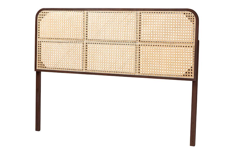 Bali & Pari Lainer Modern Bohemian Finished Bayur Wood and Bamboo Headboard