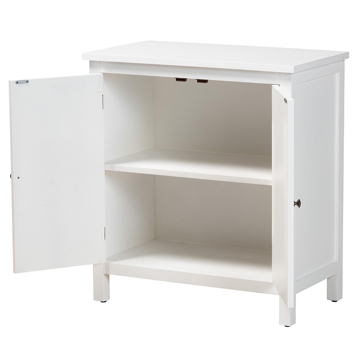 Yelena Classic and Traditional Finished Wood 2-Door Storage Cabinet