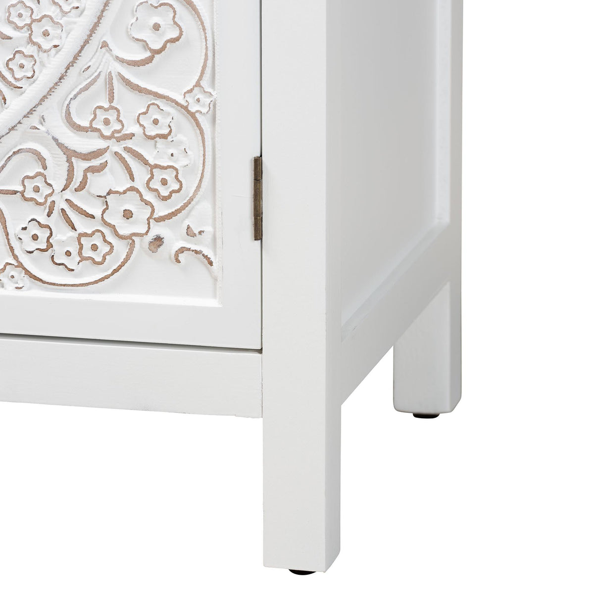 Yelena Classic and Traditional Finished Wood 2-Door Storage Cabinet