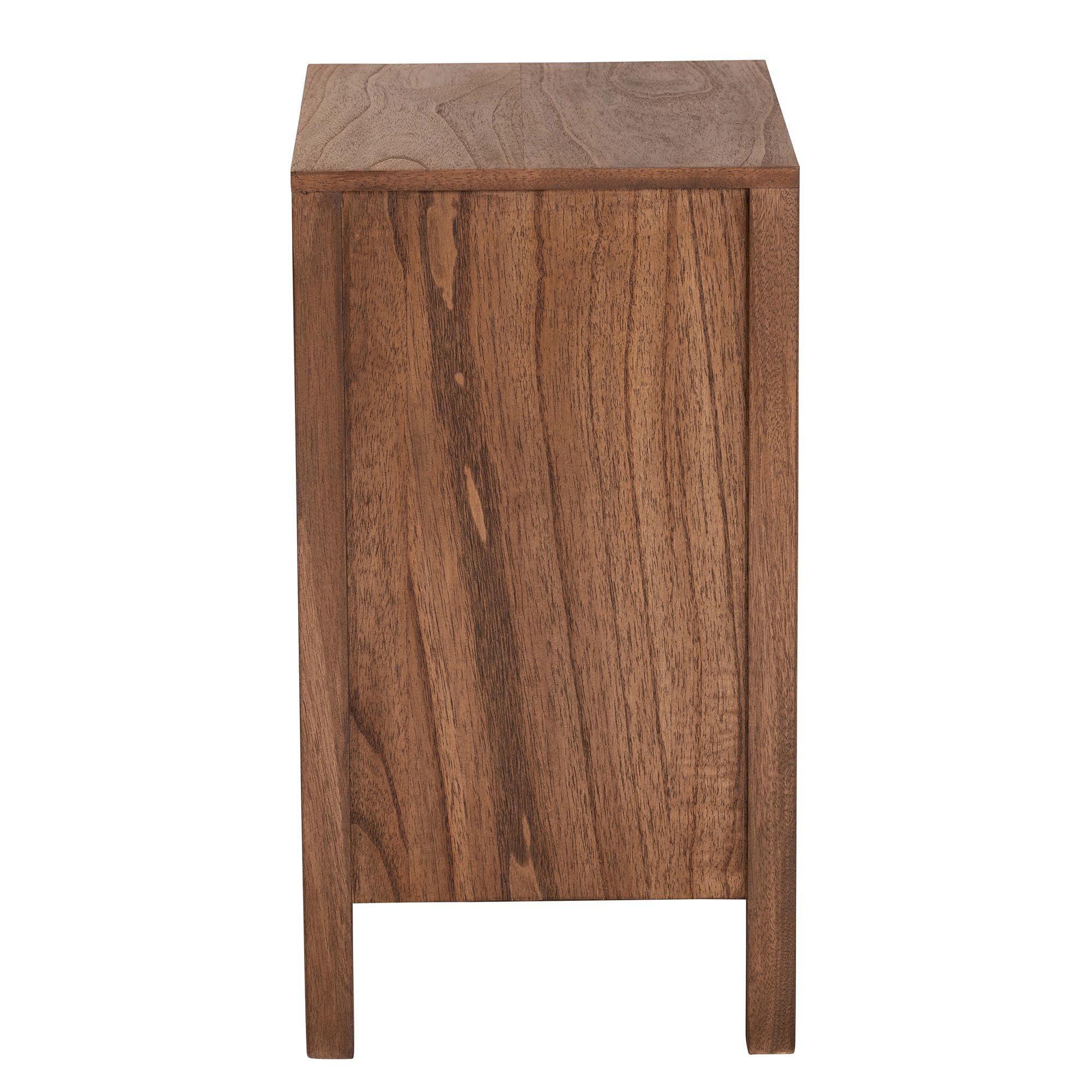 Bali & Pari Holitz Modern Bohemian Finished Bayur Wood Nightstand