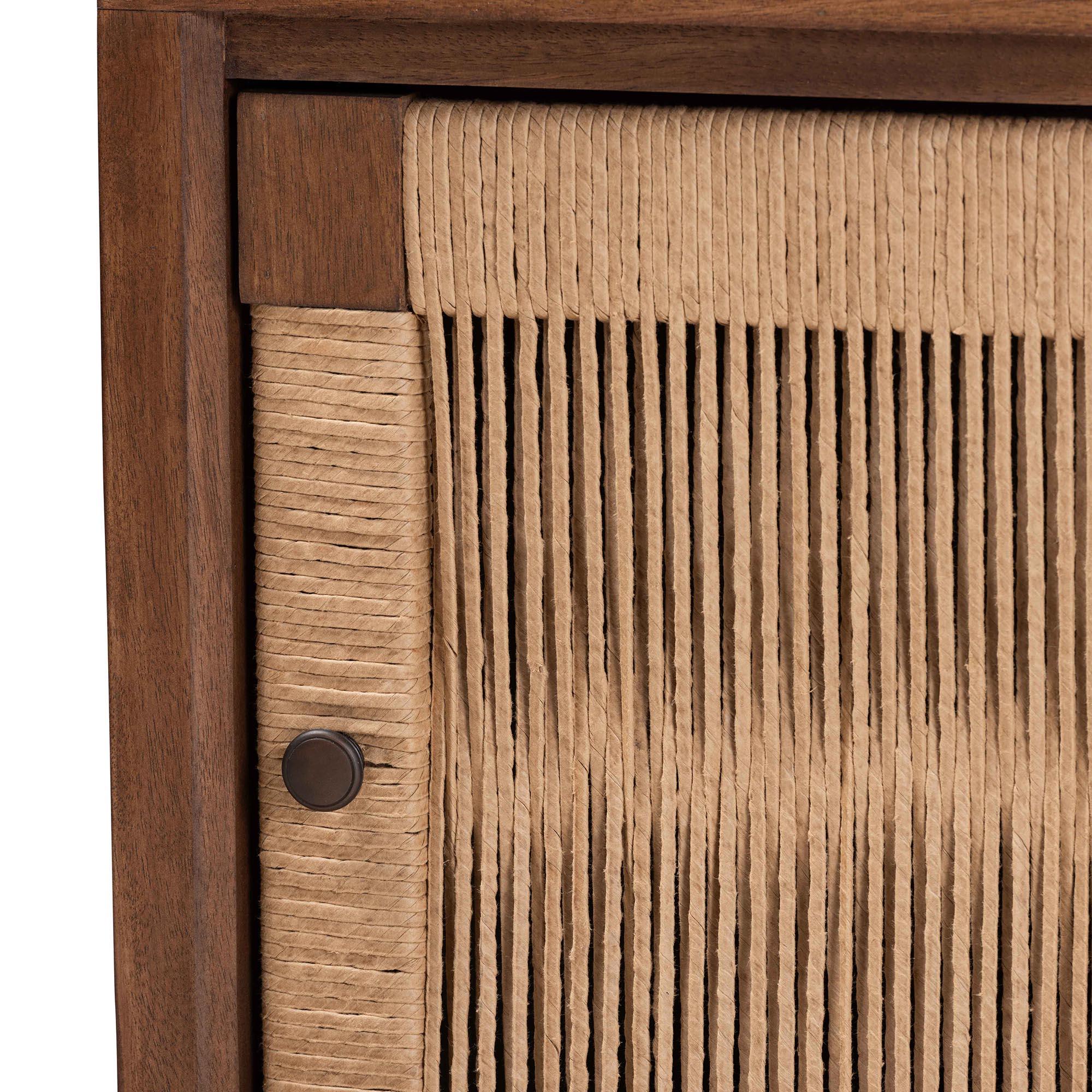 Bali & Pari Holitz Modern Bohemian Finished Bayur Wood Nightstand