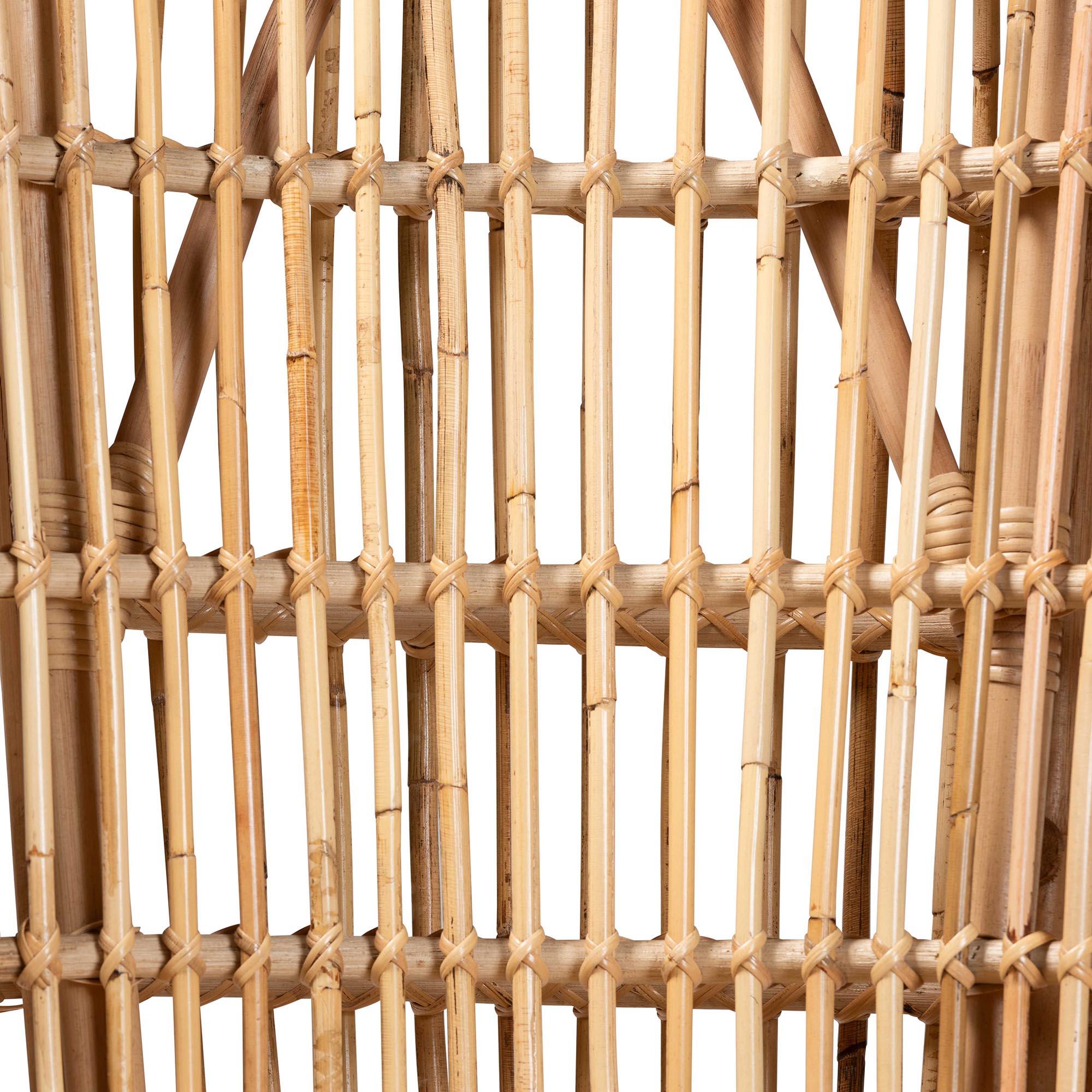 Bali & Pari Nagoya Modern Bohemian Rattan Tall Lounge Chair