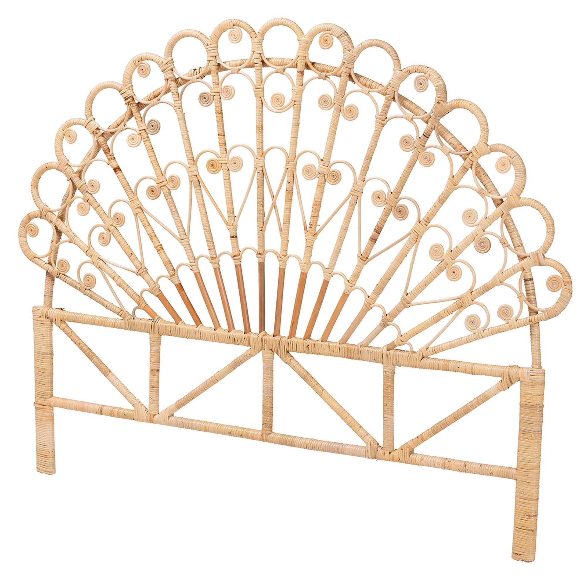 Bali & Pari Rasima Modern Bohemian Rattan Standalone Headboard
