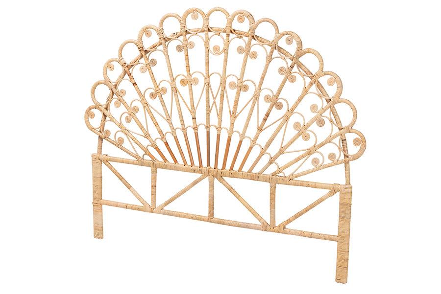 Bali & Pari Rasima Modern Bohemian Rattan Standalone Headboard
