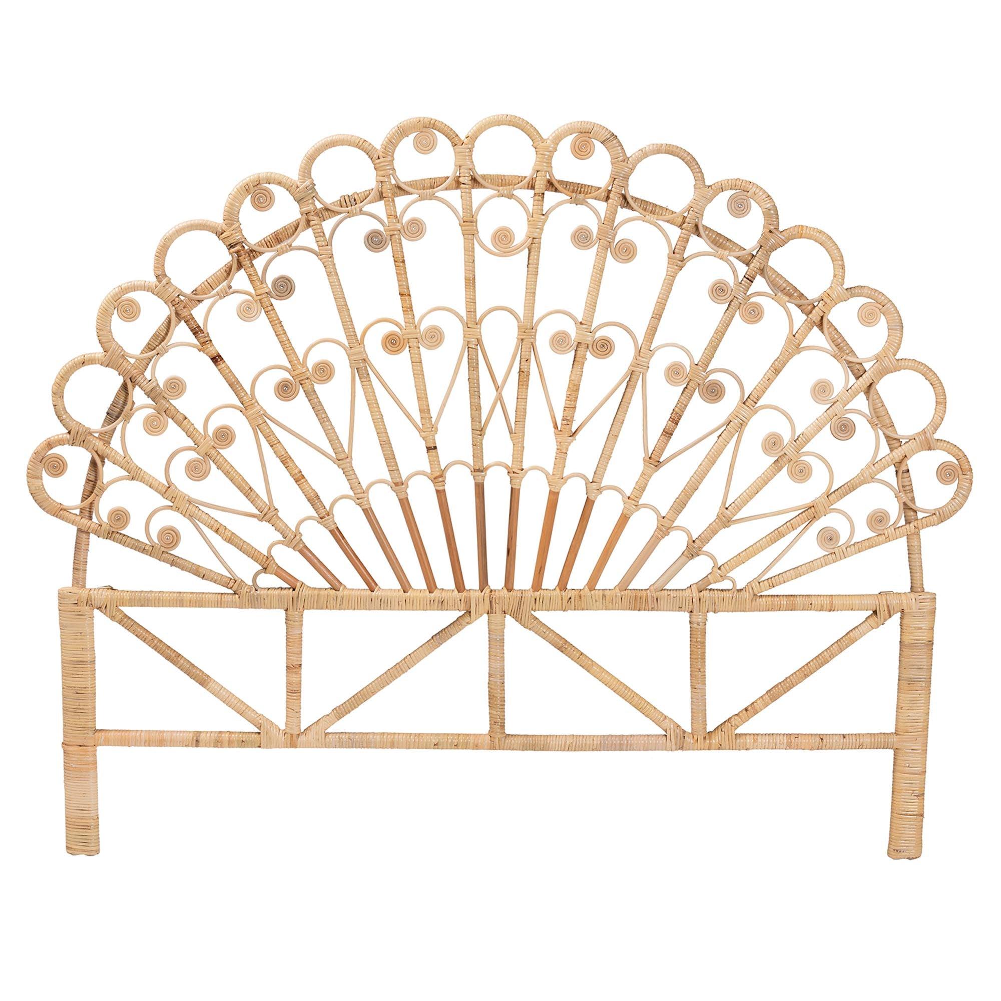 Bali & Pari Rasima Modern Bohemian Rattan Standalone Headboard