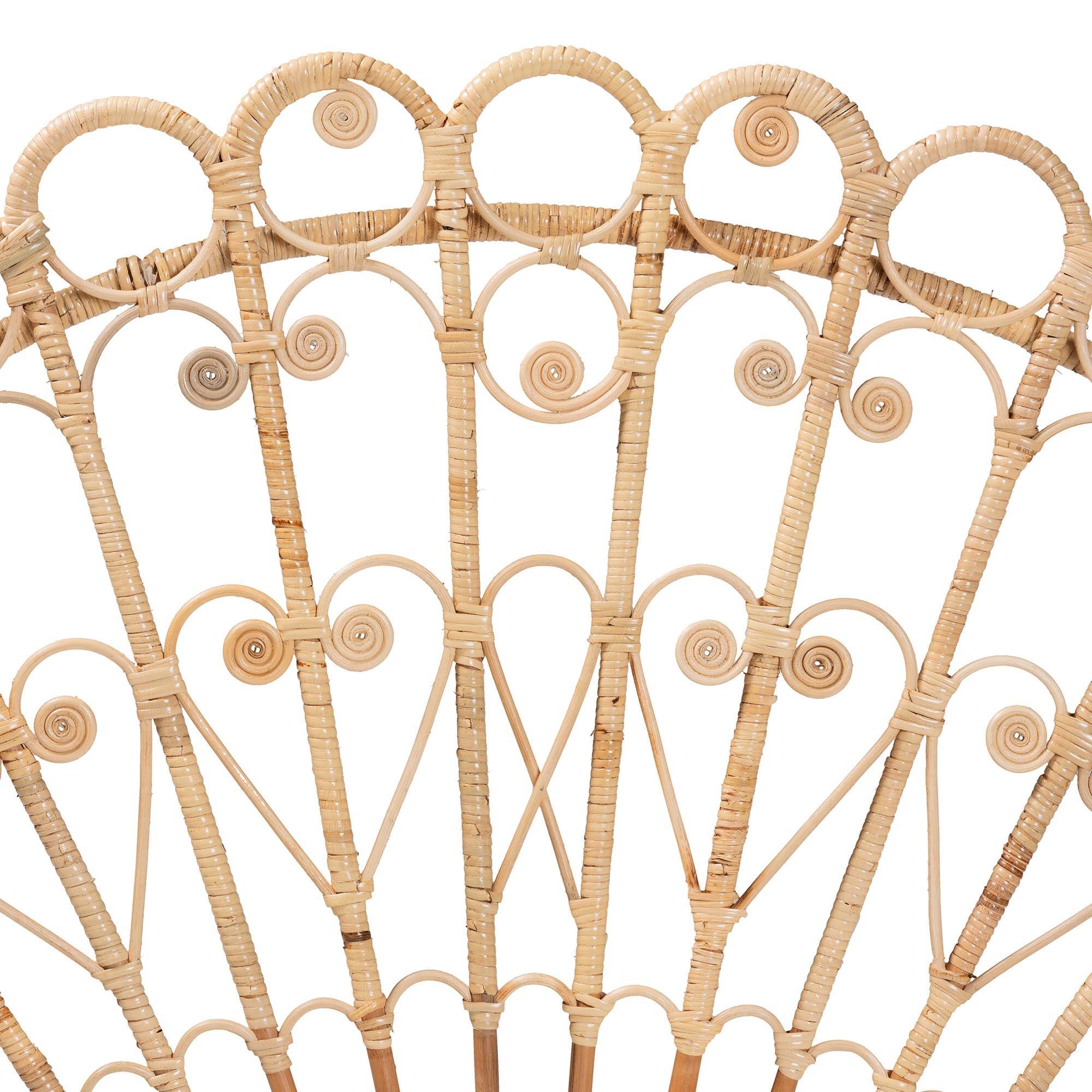 Bali & Pari Rasima Modern Bohemian Rattan Standalone Headboard