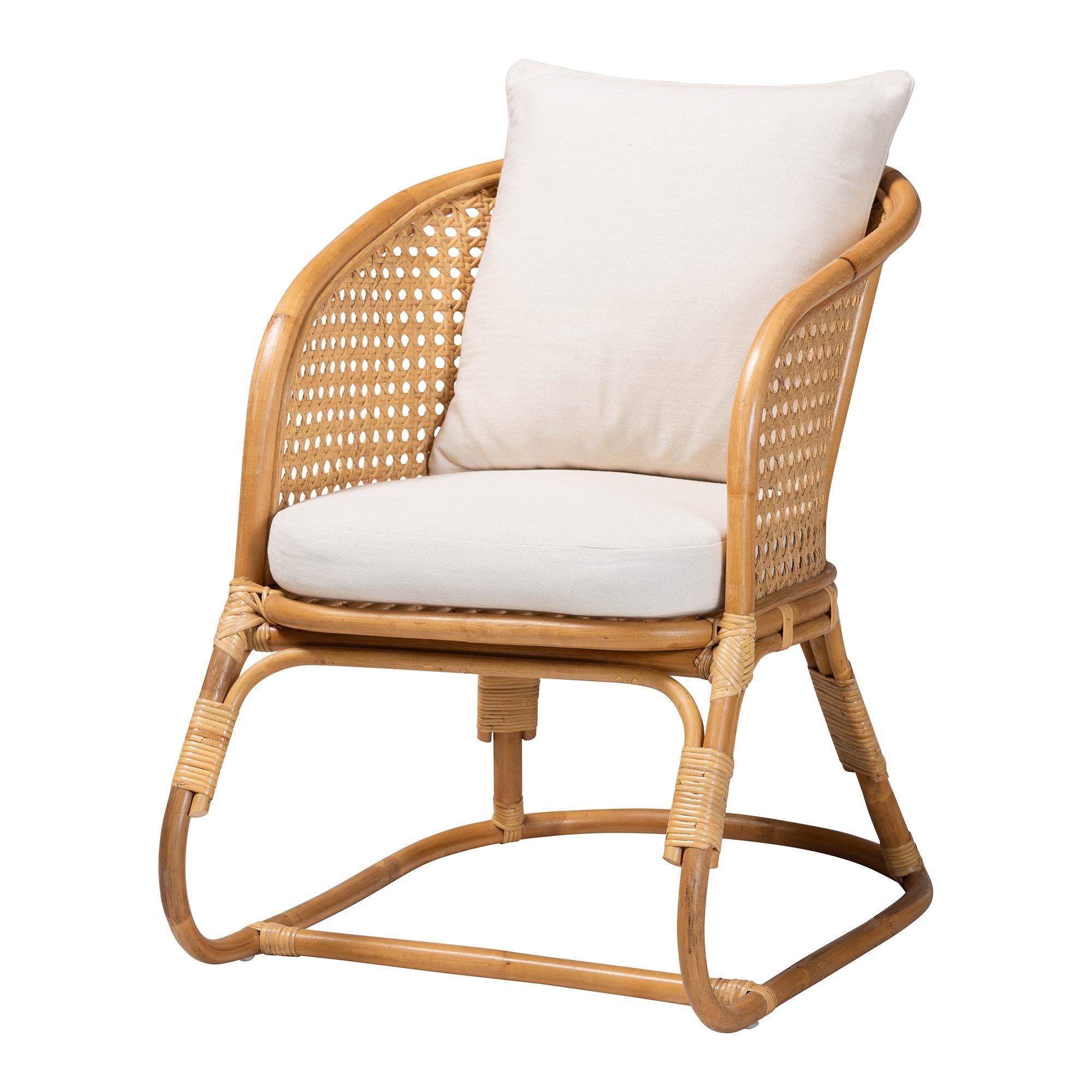 Bali & Pari Niko Bohemian Light Honey Rattan Arm Chair