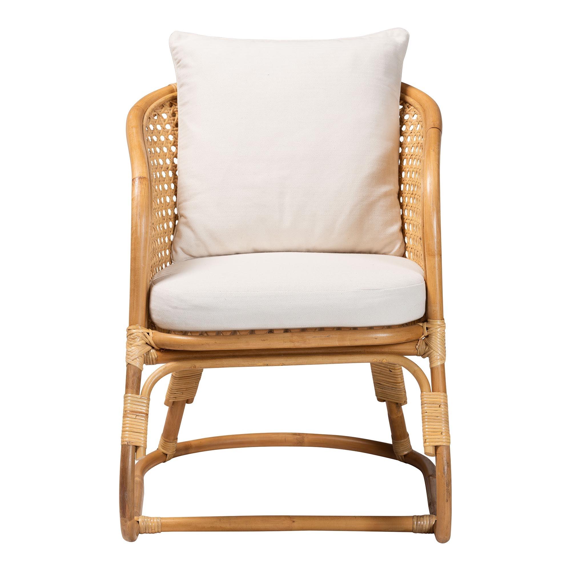 Bali & Pari Niko Bohemian Light Honey Rattan Arm Chair