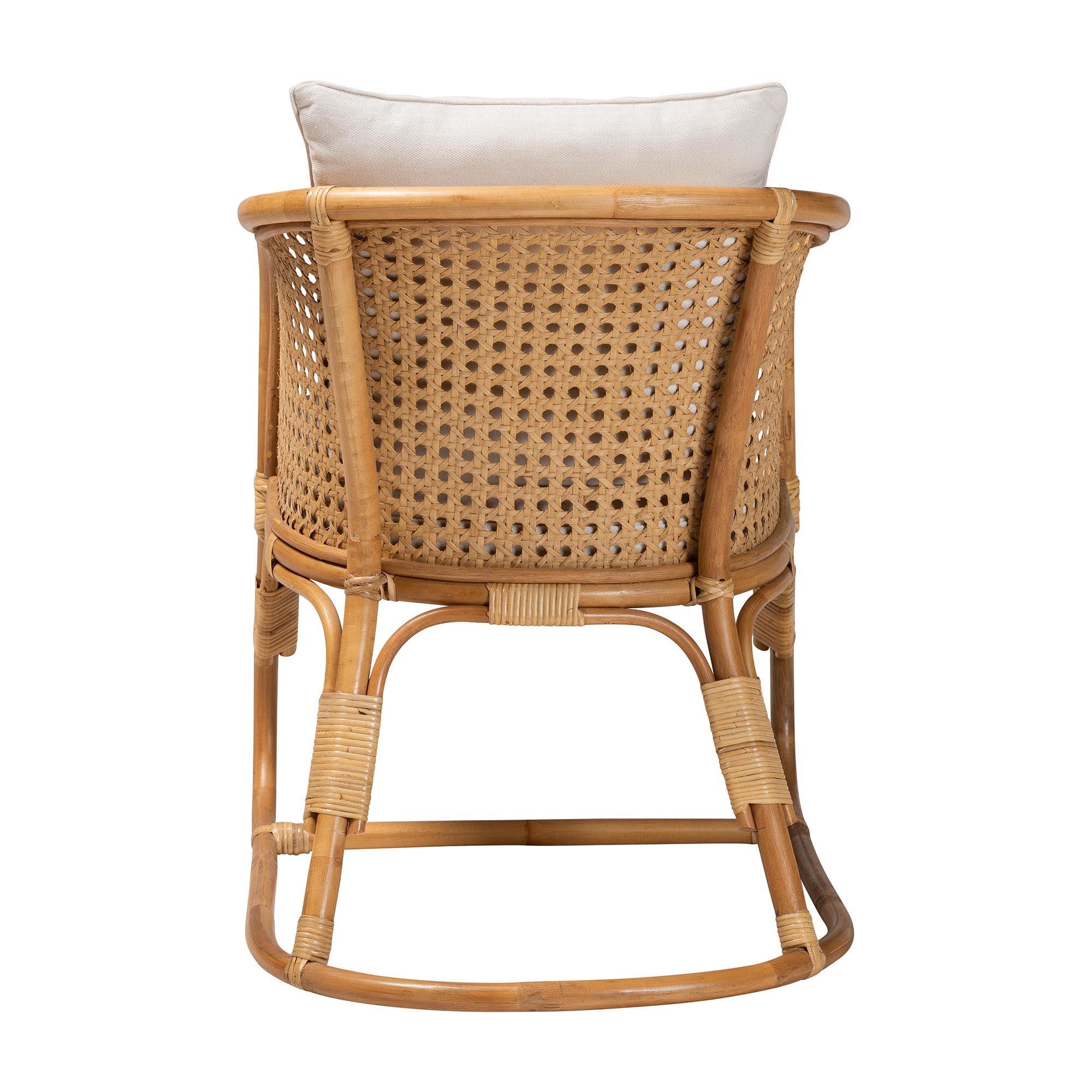 Bali & Pari Niko Bohemian Light Honey Rattan Arm Chair