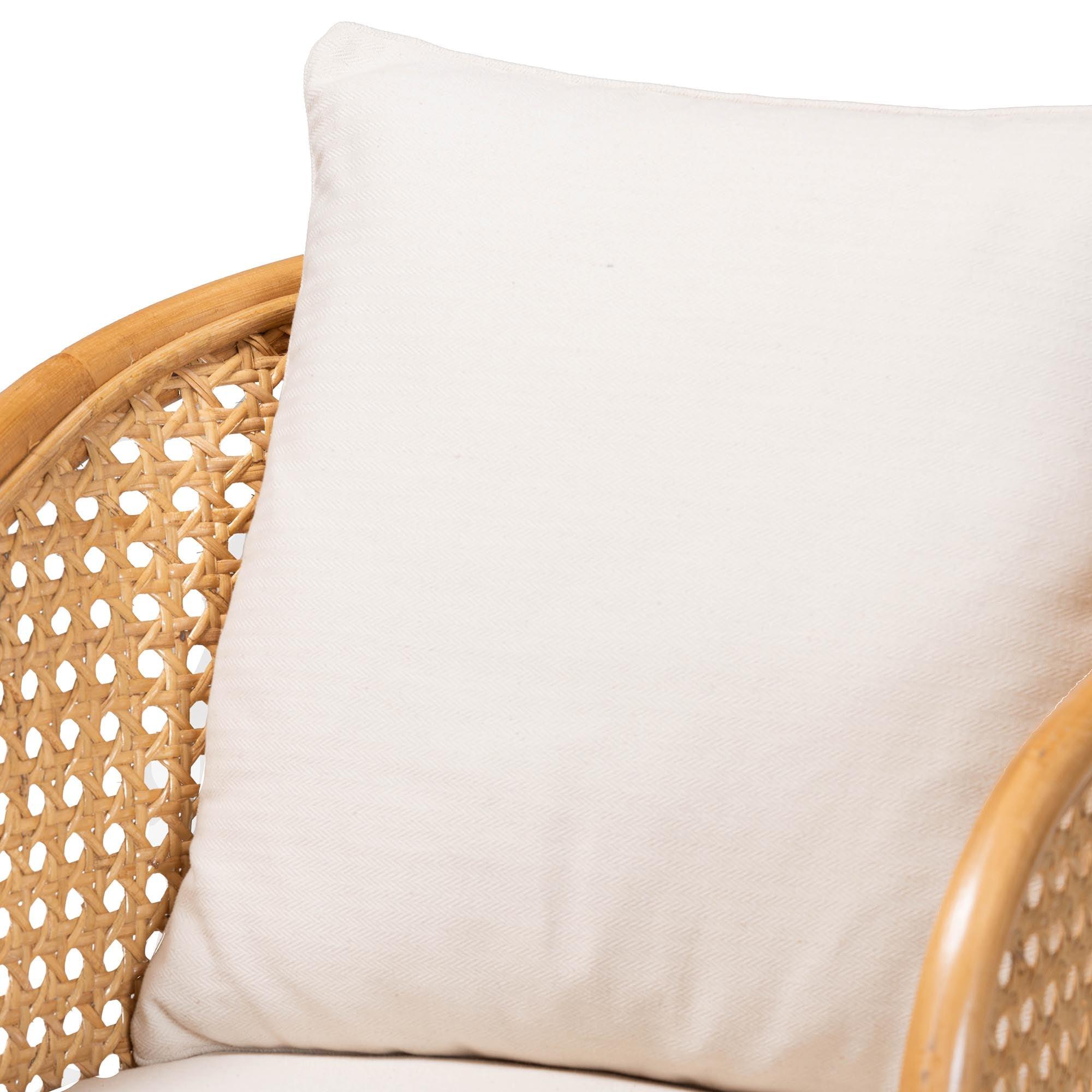 Bali & Pari Niko Bohemian Light Honey Rattan Arm Chair