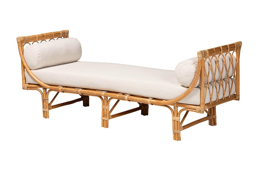 Bali & Pari Macias Modern Bohemian Rattan Daybed
