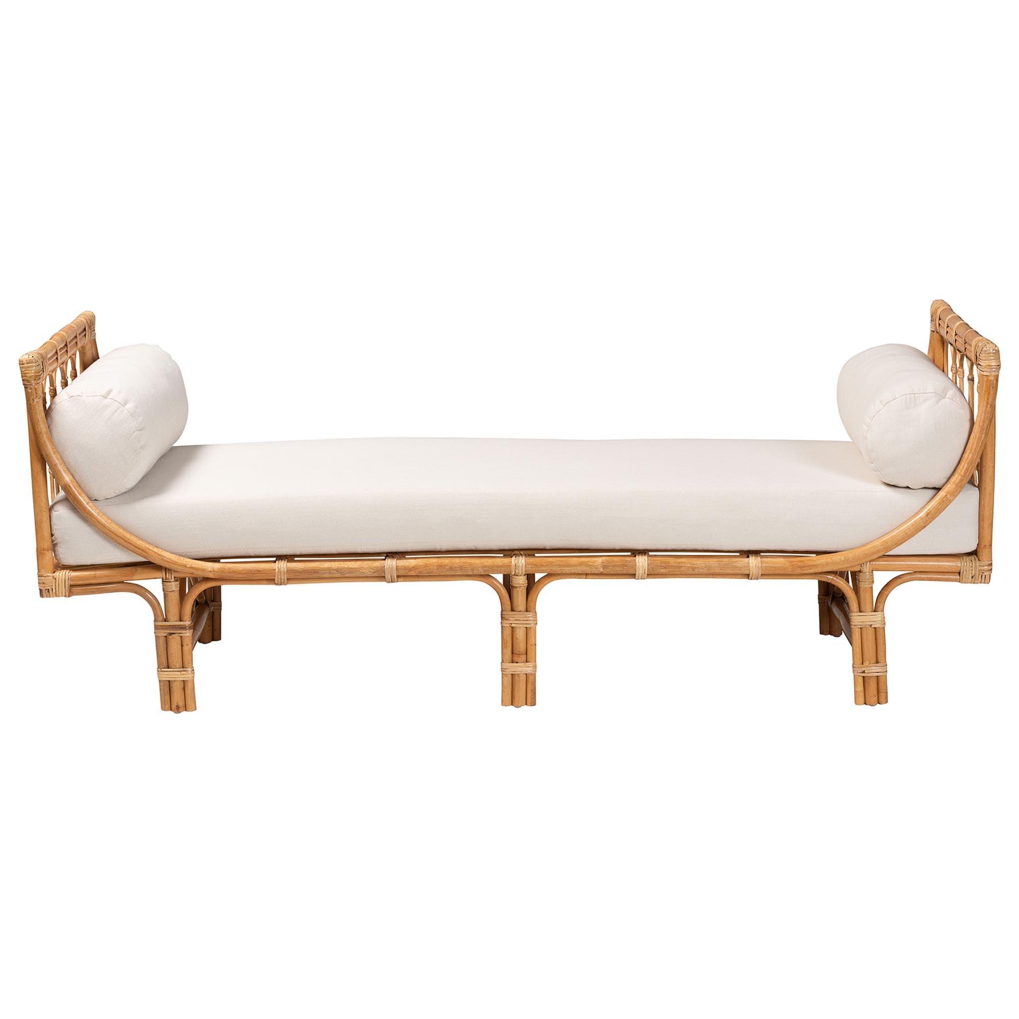 Bali & Pari Macias Modern Bohemian Rattan Daybed