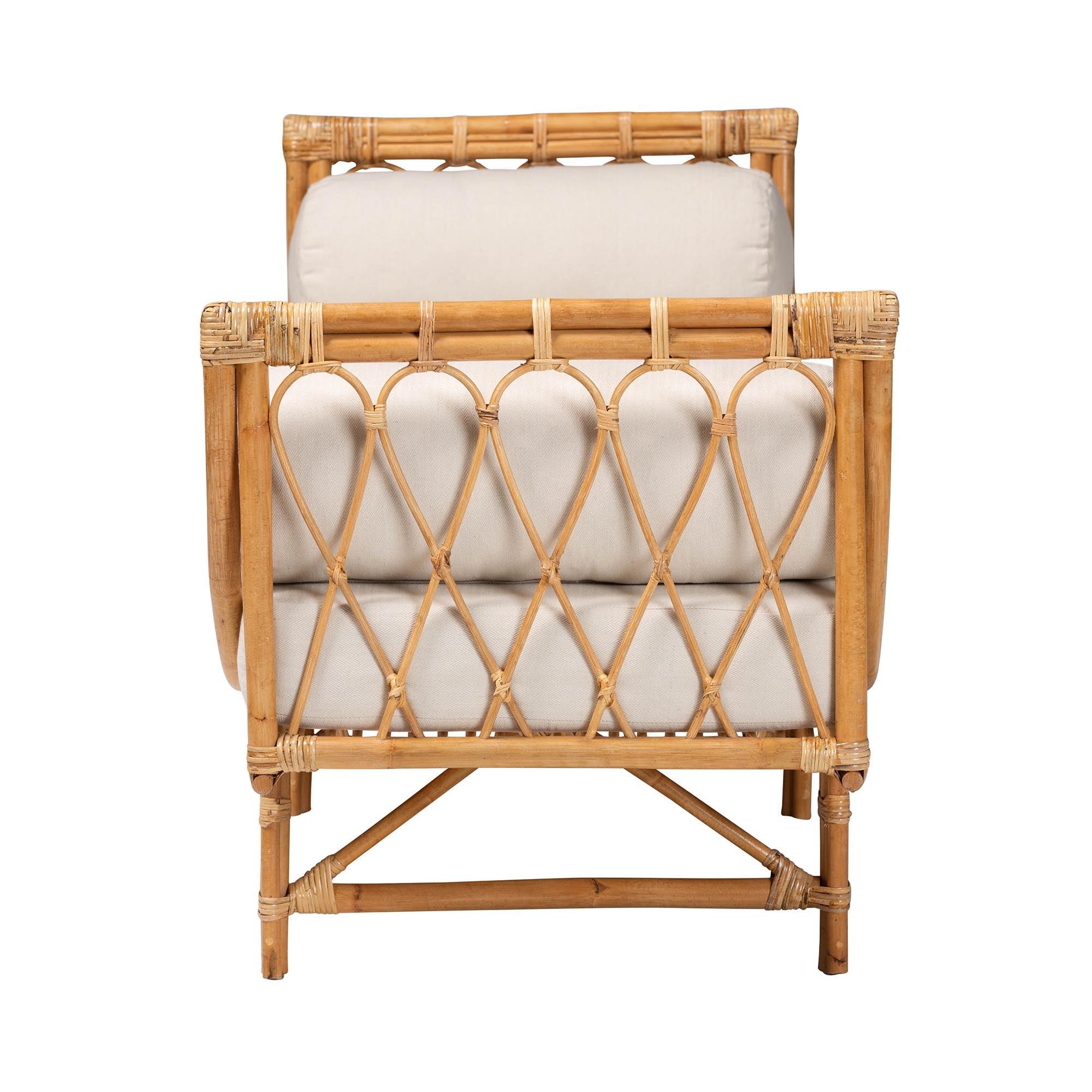 Bali & Pari Macias Modern Bohemian Rattan Daybed