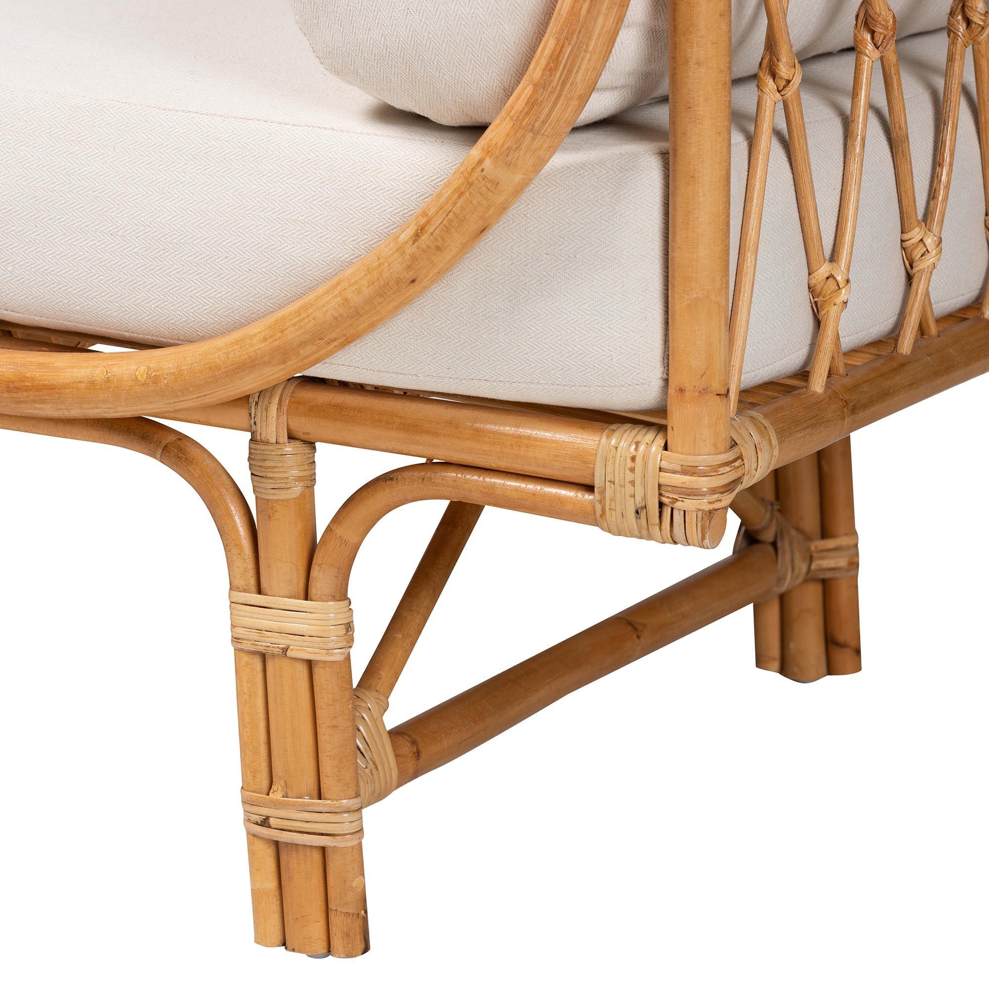Bali & Pari Macias Modern Bohemian Rattan Daybed