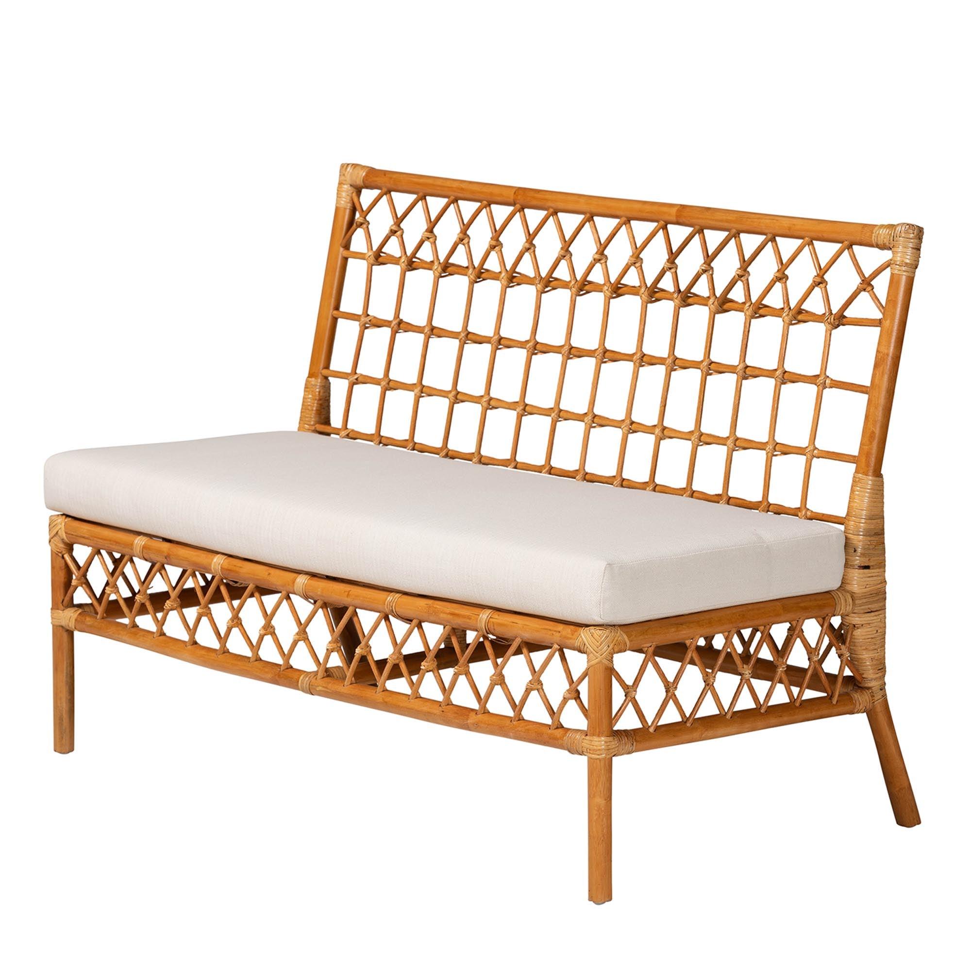 Bali & Pari Aina Modern Bohemian Honey Rattan 4-Piece Dining Nook Set