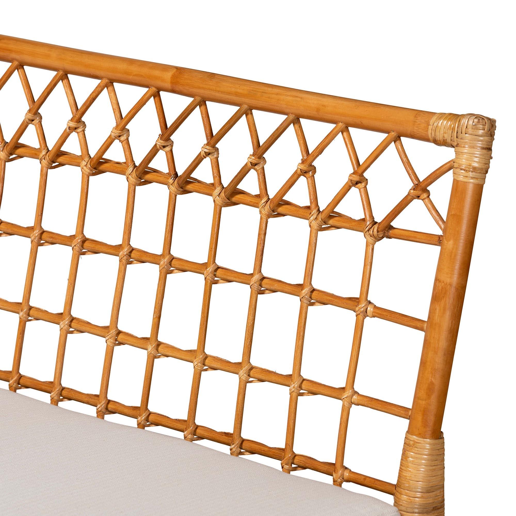 Bali & Pari Aina Modern Bohemian Honey Rattan 4-Piece Dining Nook Set