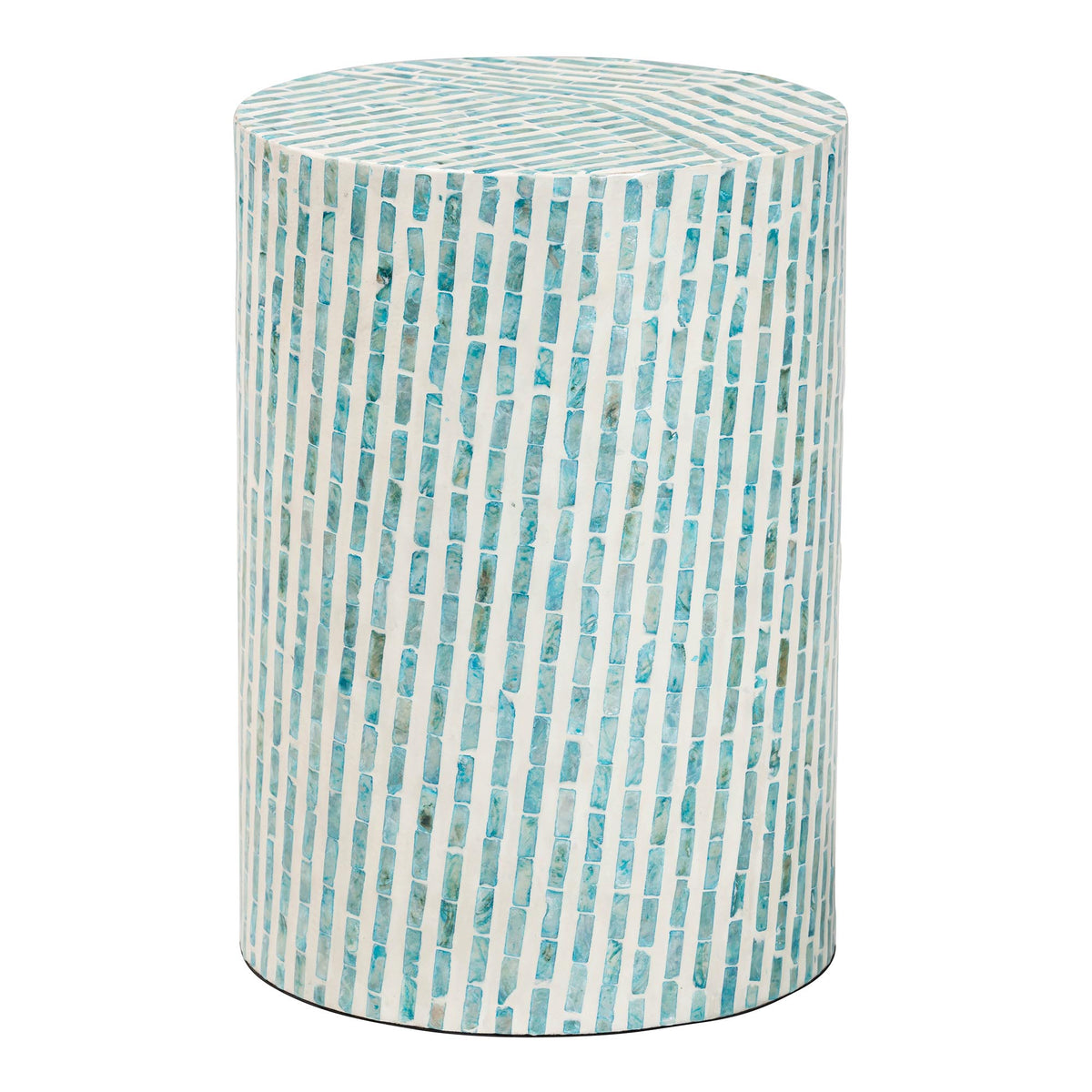 Draven Modern Bohemian and Mother of Pearl End Table