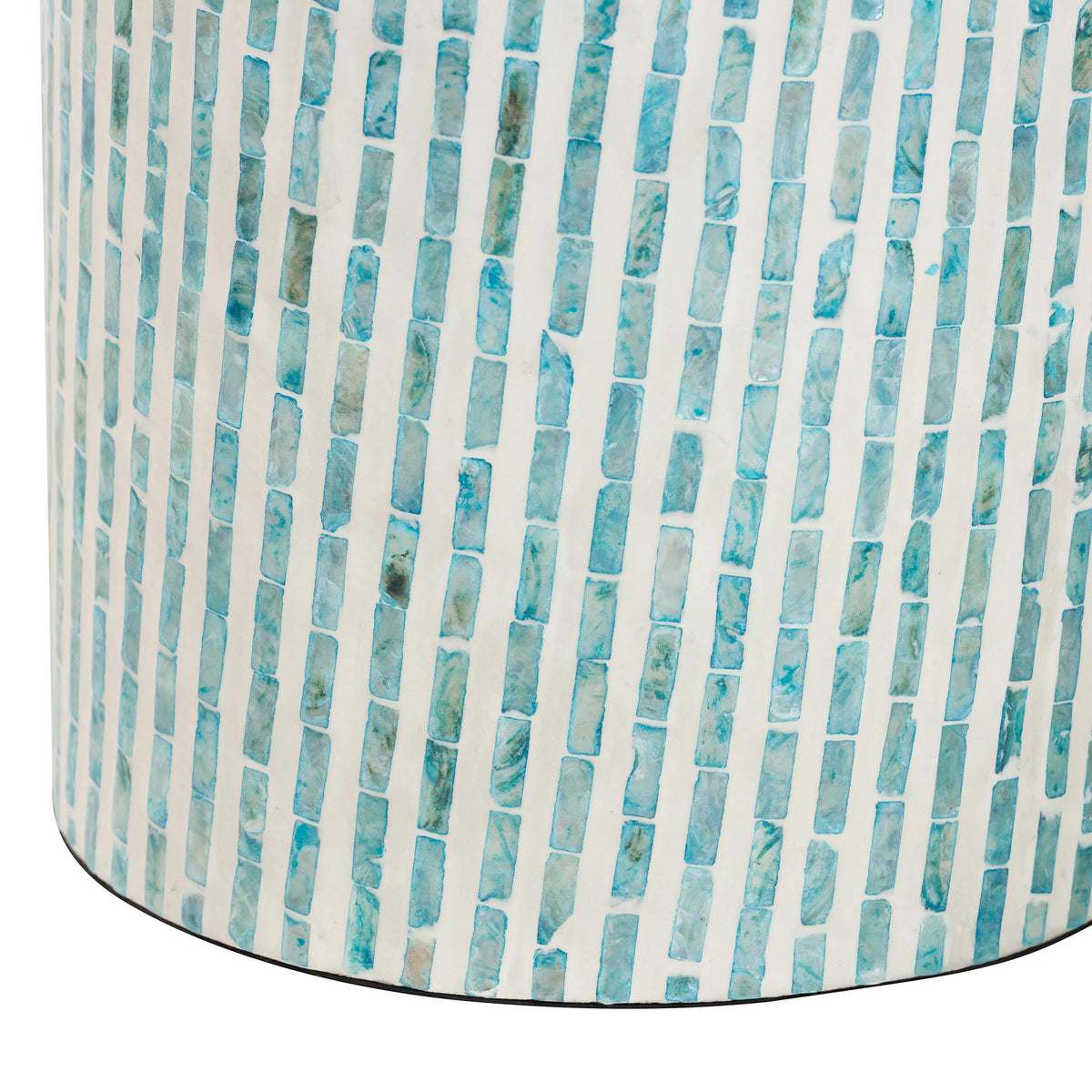Draven Modern Bohemian and Mother of Pearl End Table