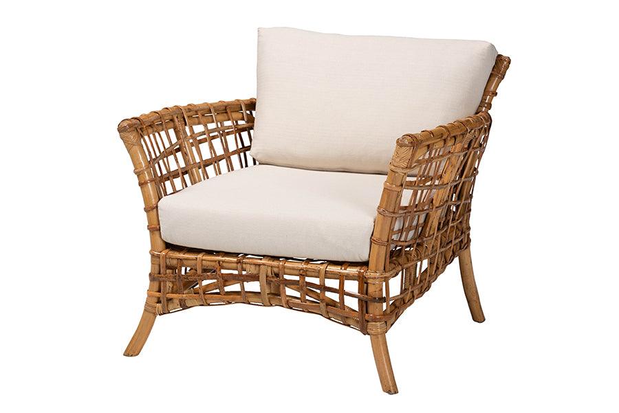 Bali & Pari Babette Modern Bohemian Rattan Arm Chair