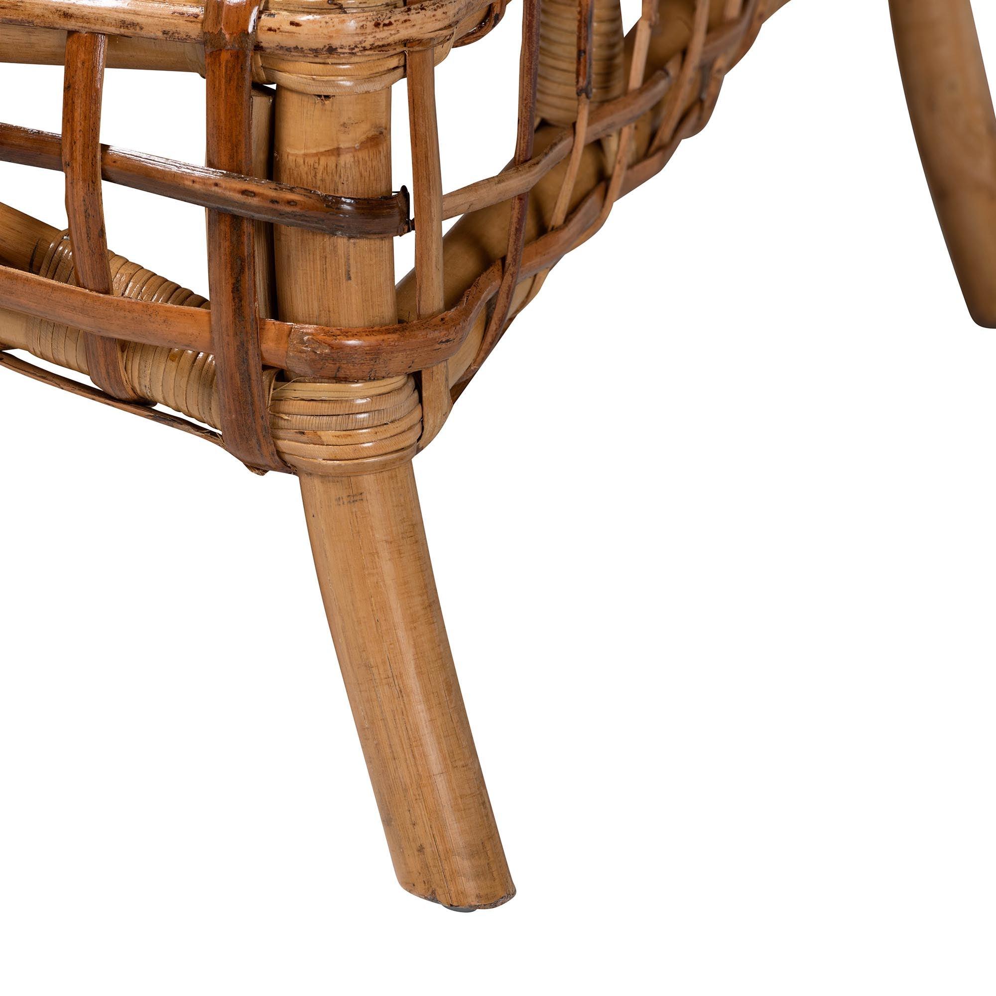 Bali & Pari Babette Modern Bohemian Rattan Arm Chair