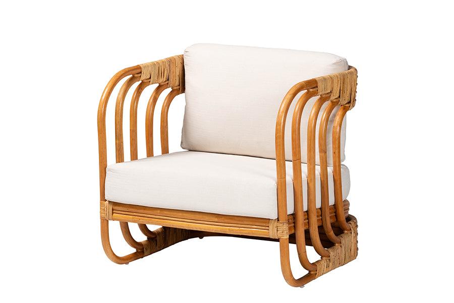 Bali & Pari Corsa Modern Bohemian Rattan Arm Chair