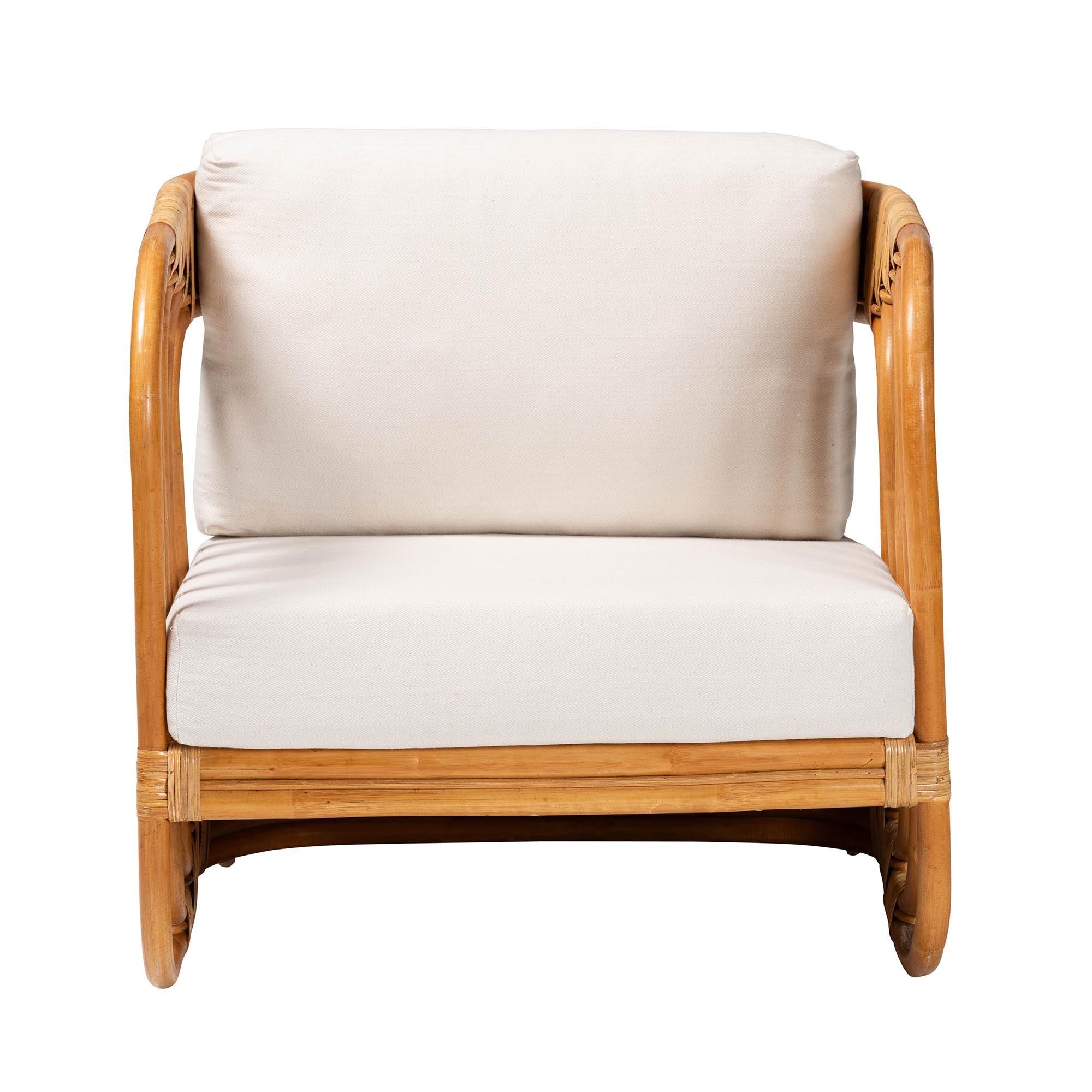 Bali & Pari Corsa Modern Bohemian Rattan Arm Chair