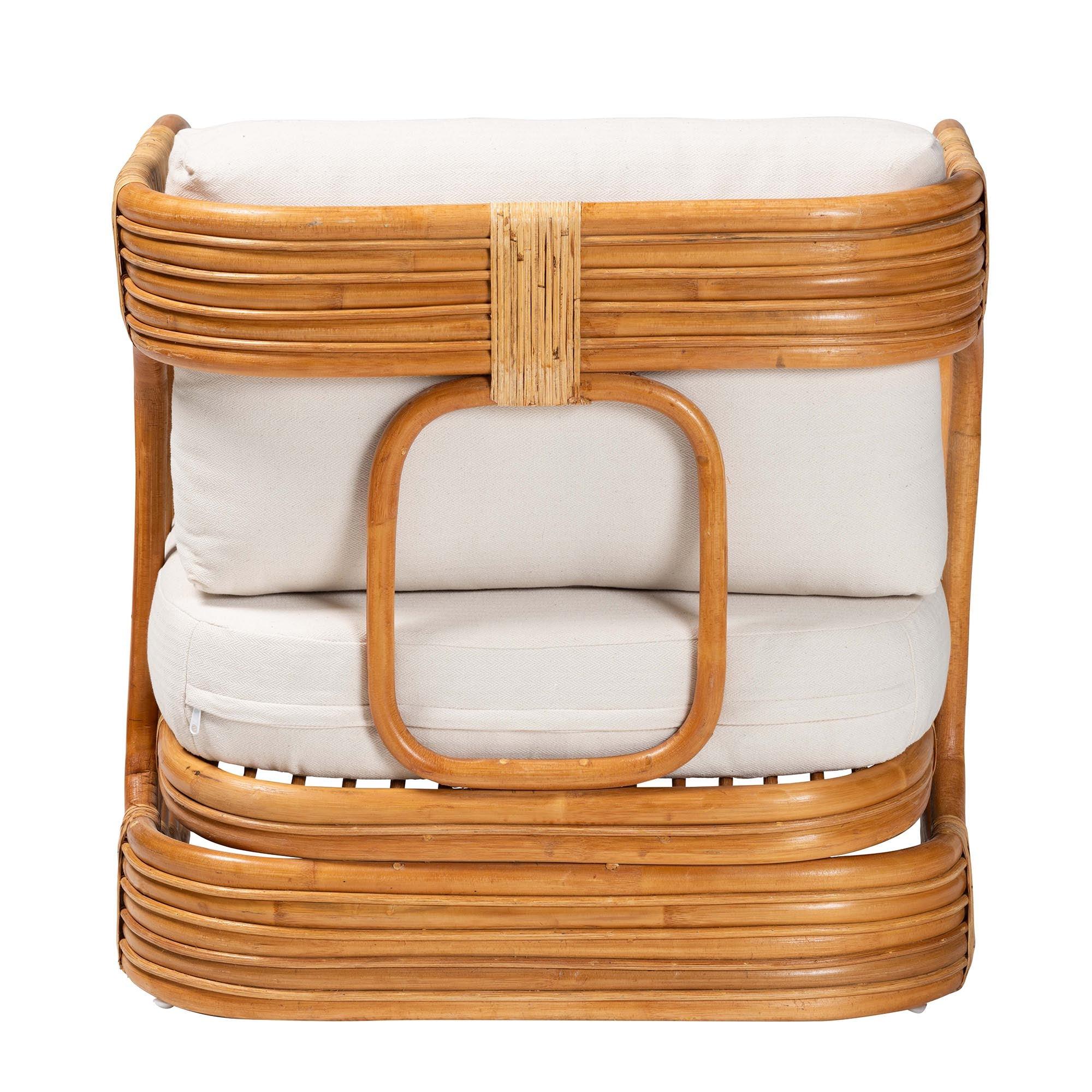 Bali & Pari Corsa Modern Bohemian Rattan Arm Chair