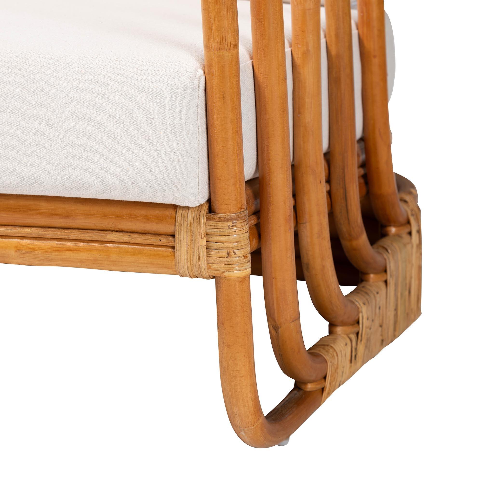 Bali & Pari Corsa Modern Bohemian Rattan Arm Chair