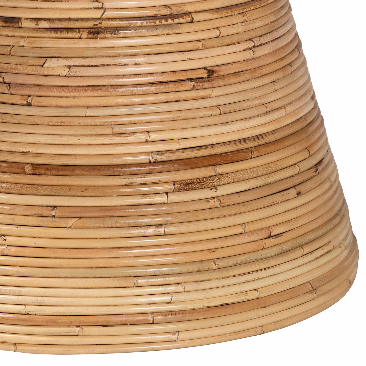 Bali & Pari Bella Modern Bohemian Rattan and Mahogany Wood Coffee Table
