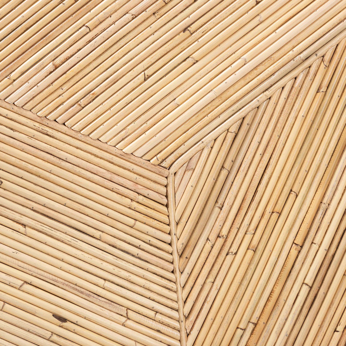 Bali & Pari Bella Modern Bohemian Rattan and Mahogany Wood Coffee Table