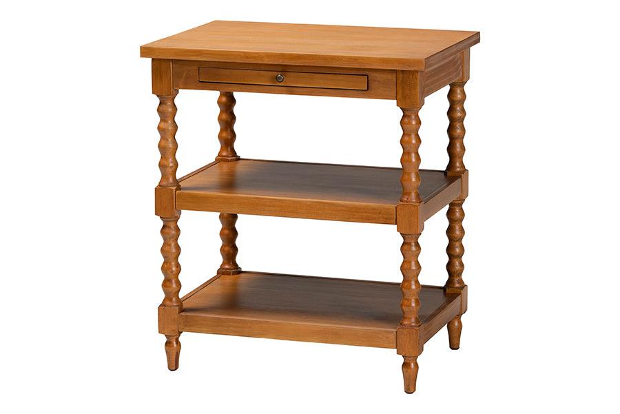 Imogene Retro-Modern Finished Wood End Table