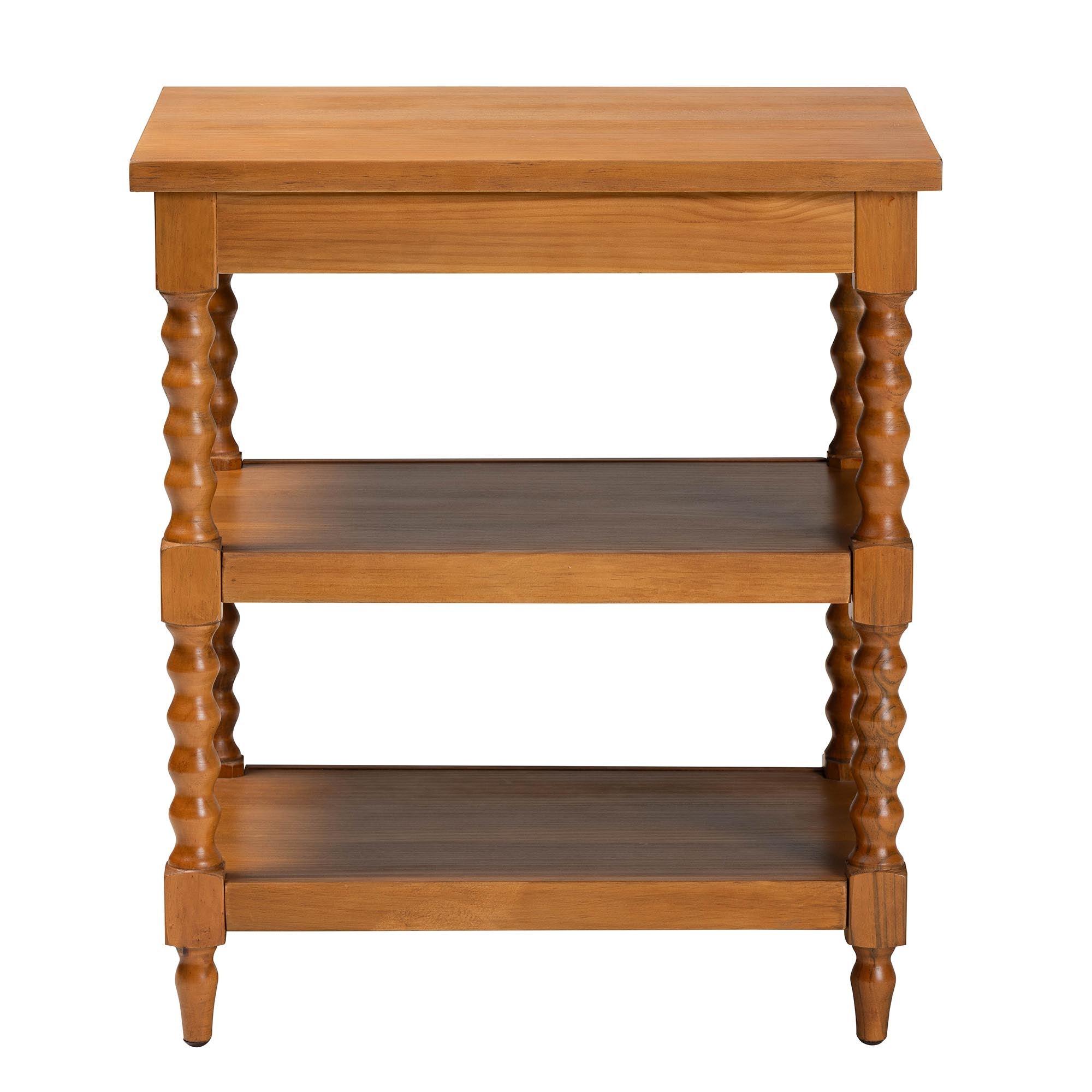 Imogene Retro-Modern Finished Wood End Table