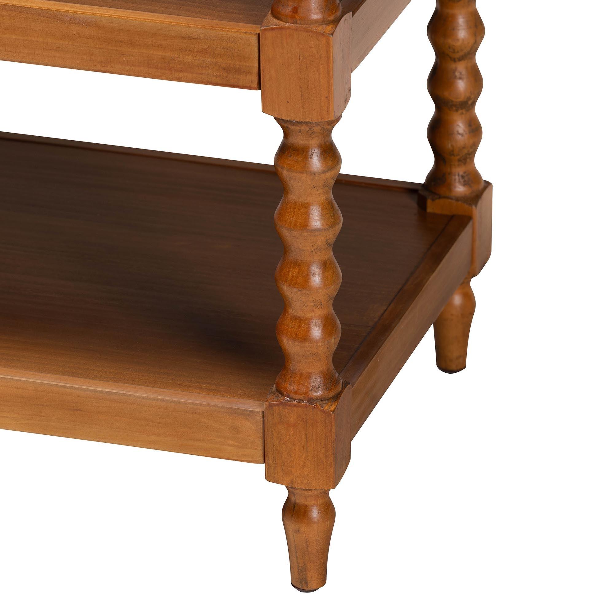 Imogene Retro-Modern Finished Wood End Table