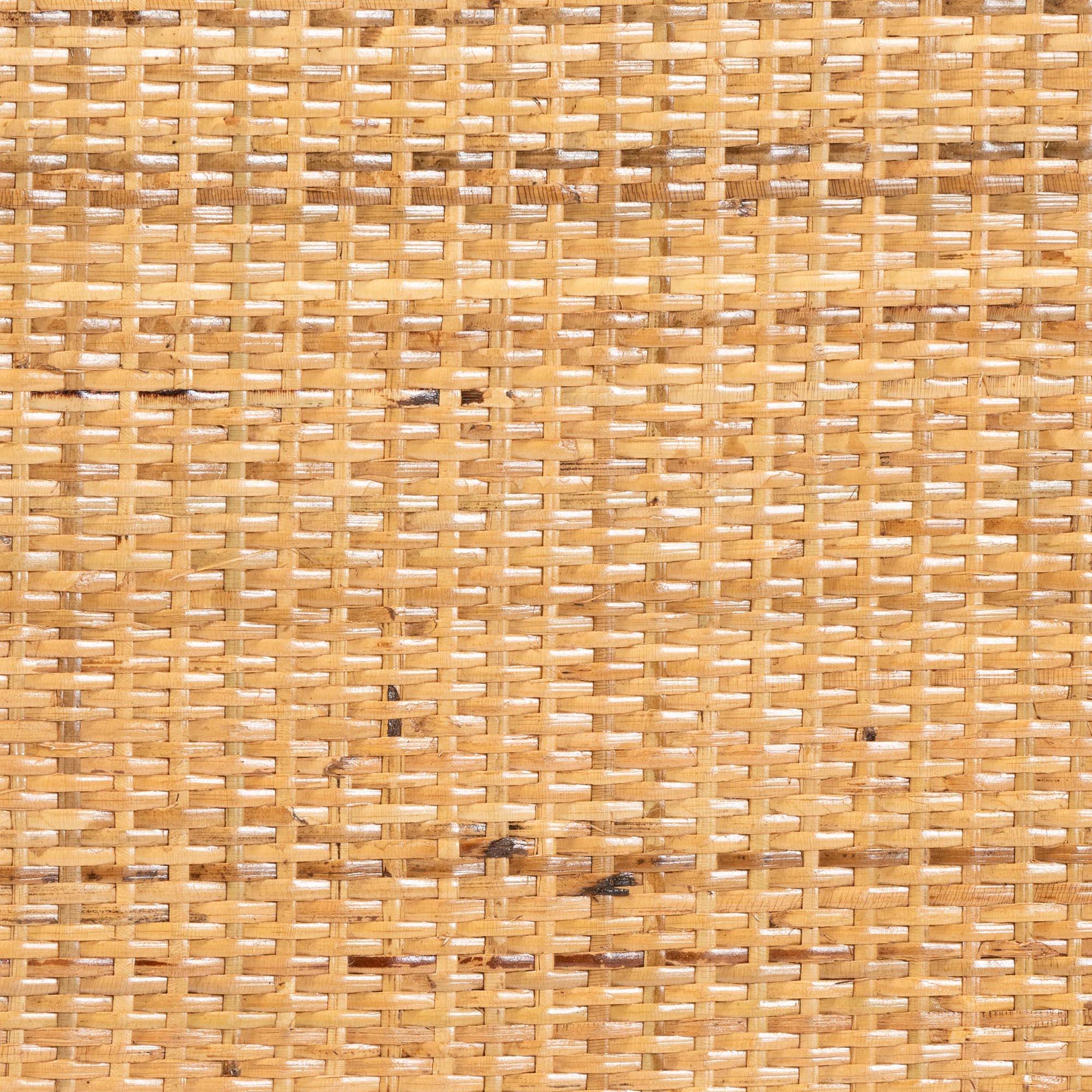 Bali & Pari Curacao Modern Bohemian Light Honey Rattan 2-Drawer Bookcase
