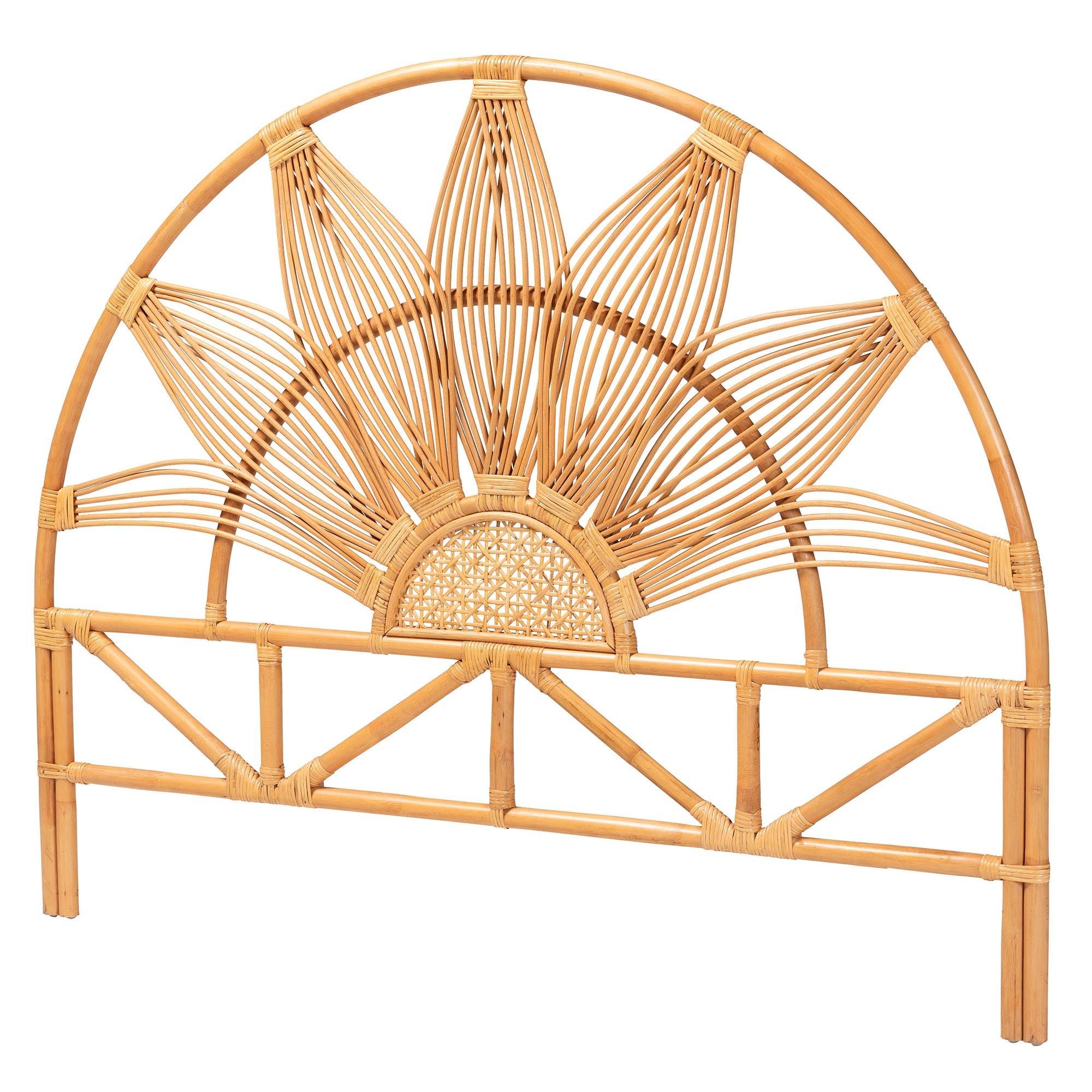 Bali & Pari Jasmine Modern Bohemian Rattan Standalone Headboard