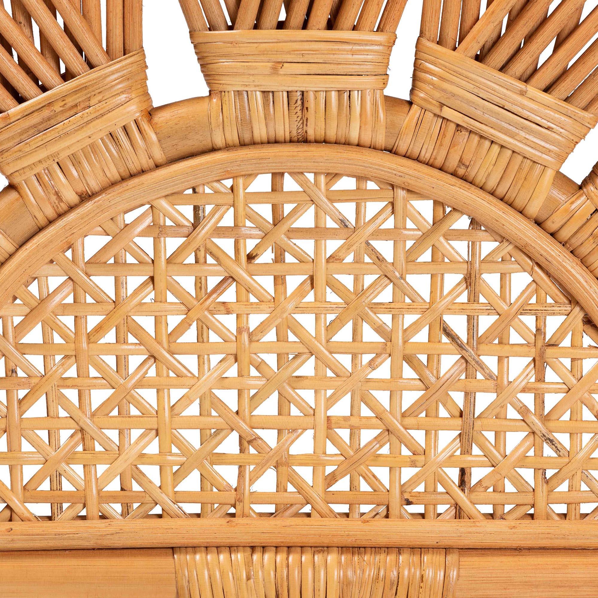 Bali & Pari Jasmine Modern Bohemian Rattan Standalone Headboard