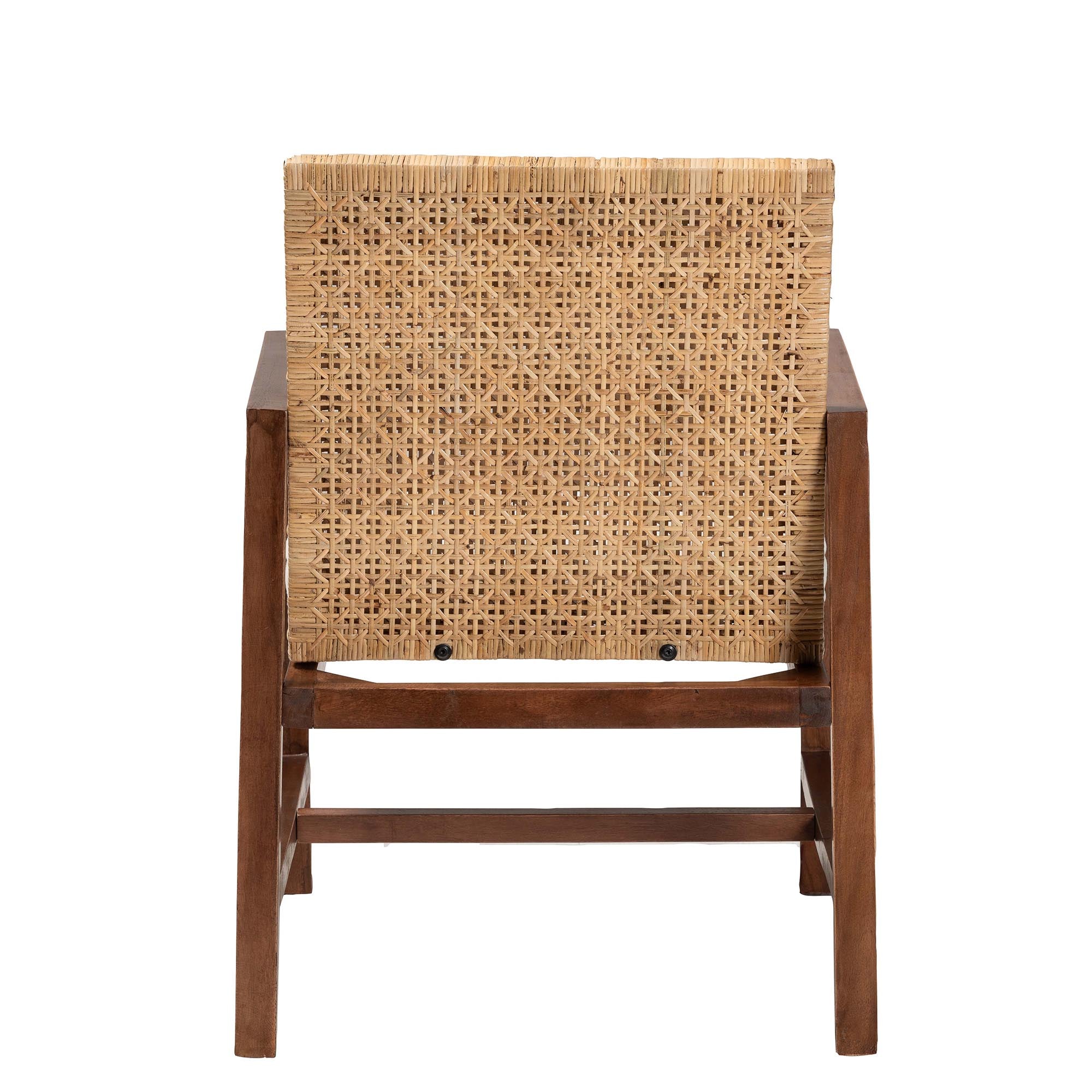 Bali & Pari Lovina Bohemian Light Honey Rattan and Acacia Wood Arm Chair
