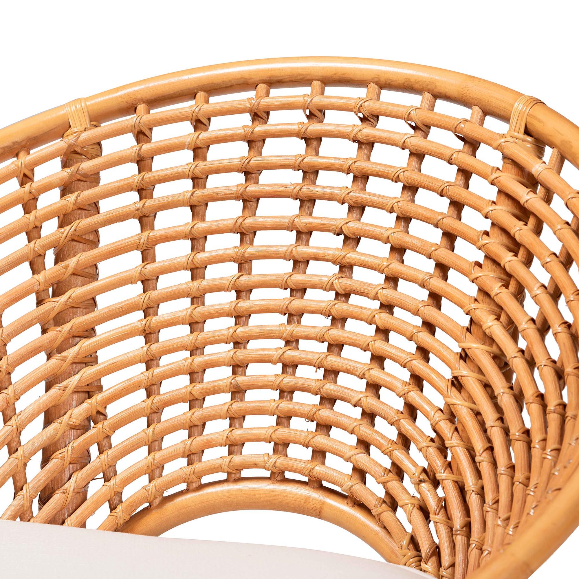 Bali & Pari Aerin Modern Bohemian Rattan Accent Chair