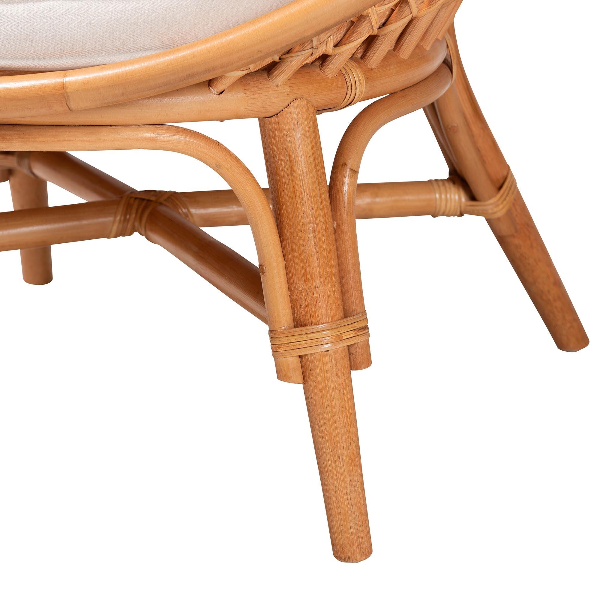 Bali & Pari Aerin Modern Bohemian Rattan Accent Chair