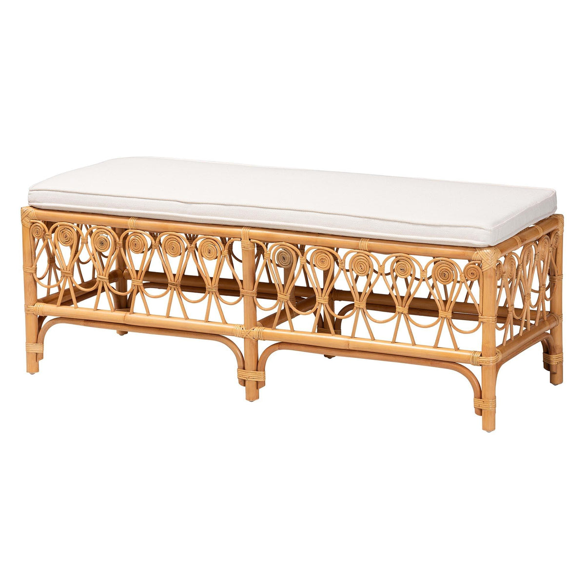 Bali & Pari Ibiza Modern bohemian Rattan Bench