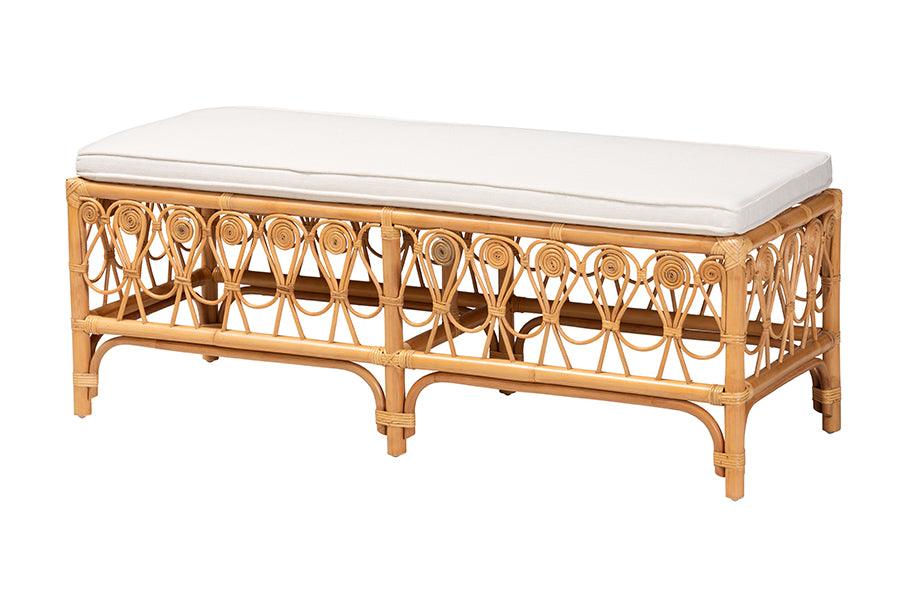 Bali & Pari Ibiza Modern bohemian Rattan Bench